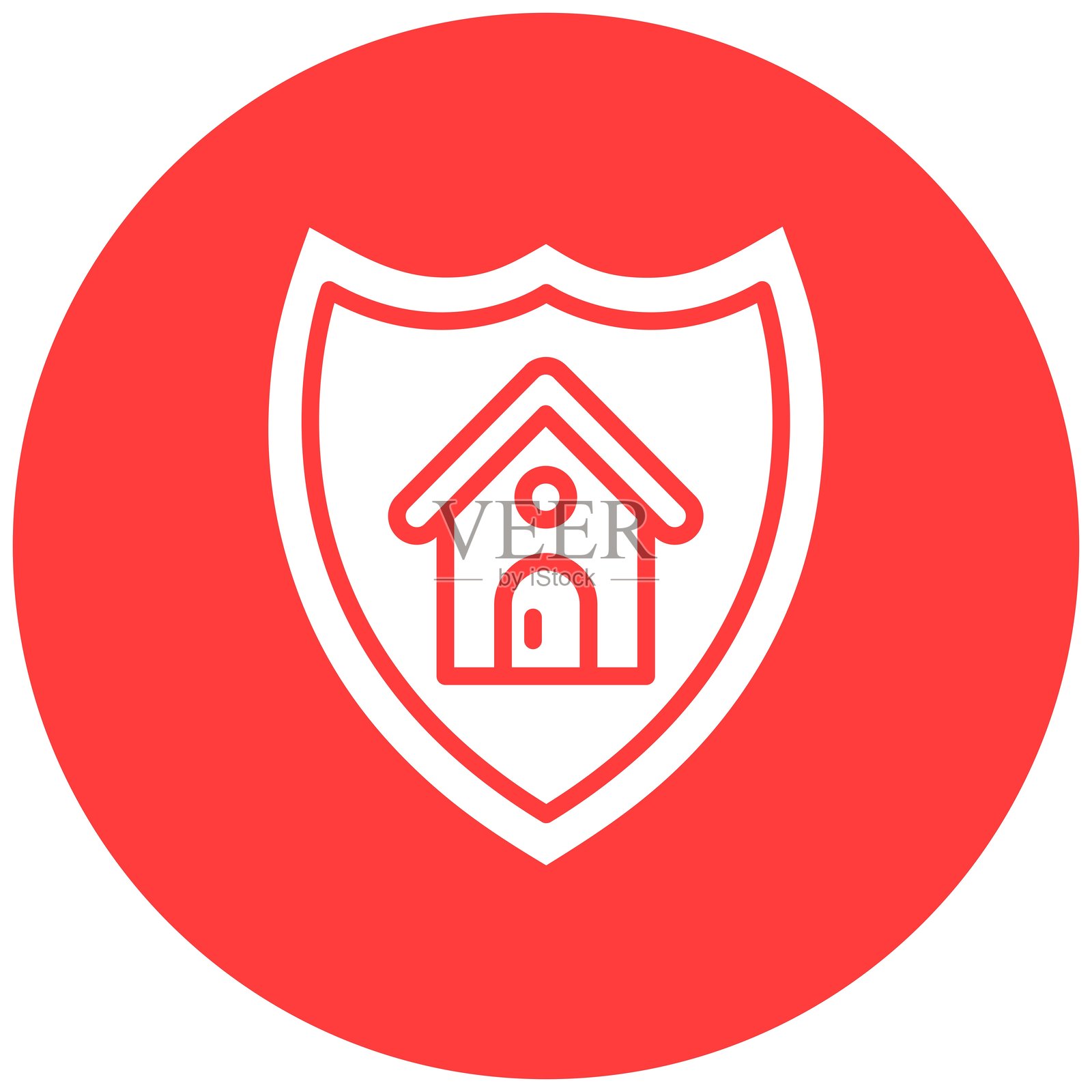 房屋保护矢量图标设计插图插画图片素材