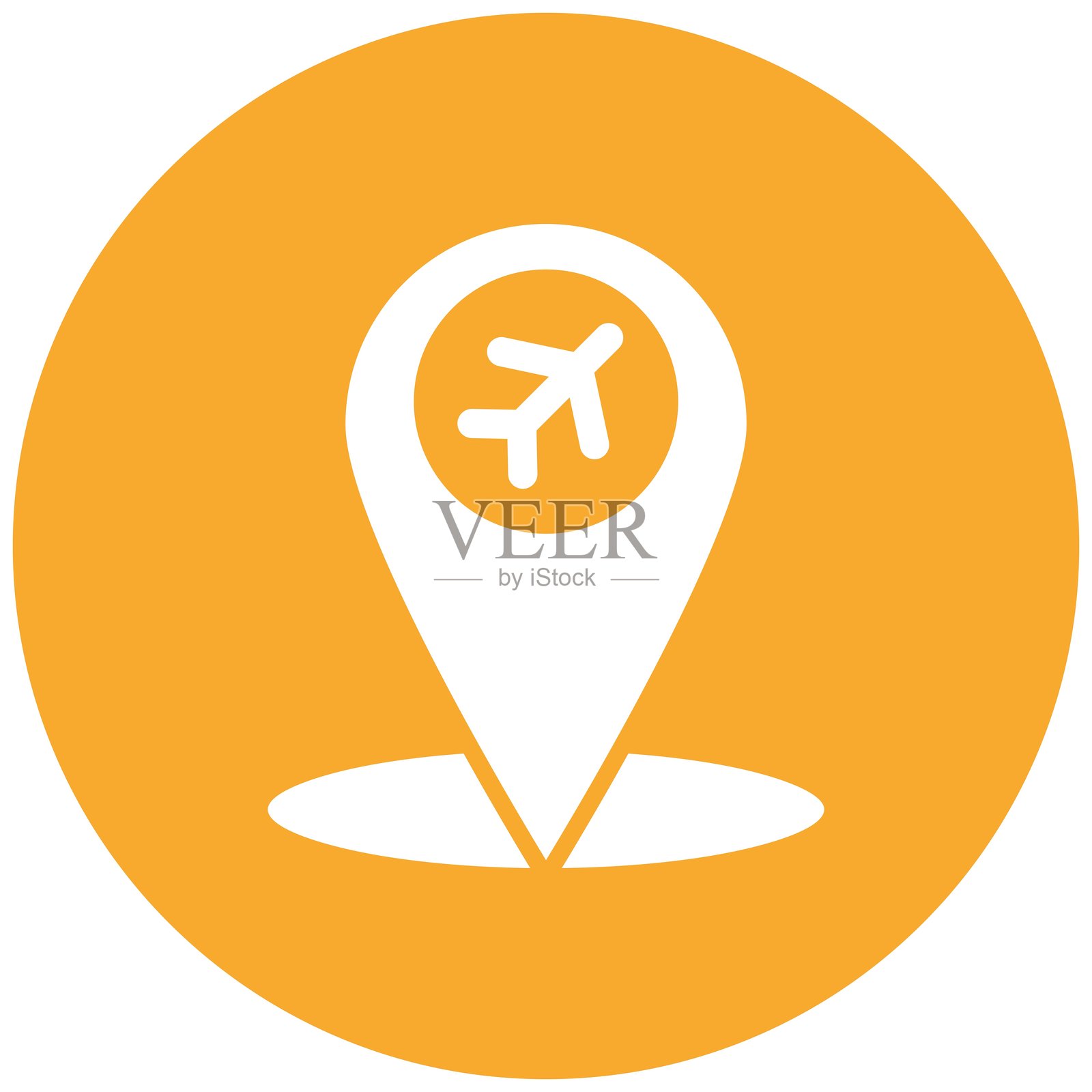 机场位置矢量图标设计插图插画图片素材