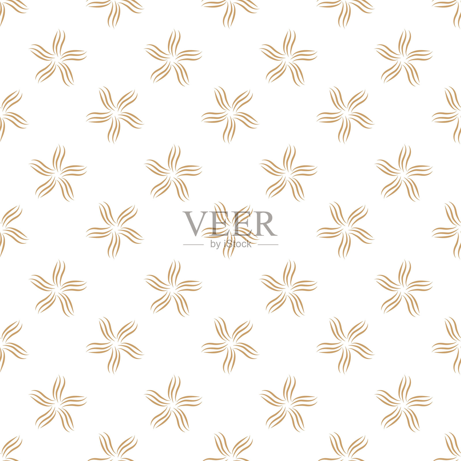 平面风格的花卉图案设计,适用于纺织或印刷行业插画图片素材