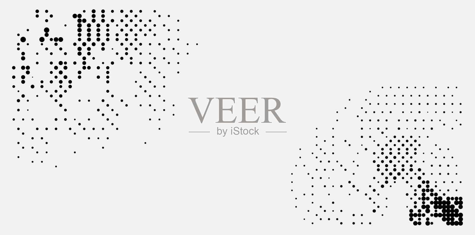 黑白点状半色调图案背景插画图片素材