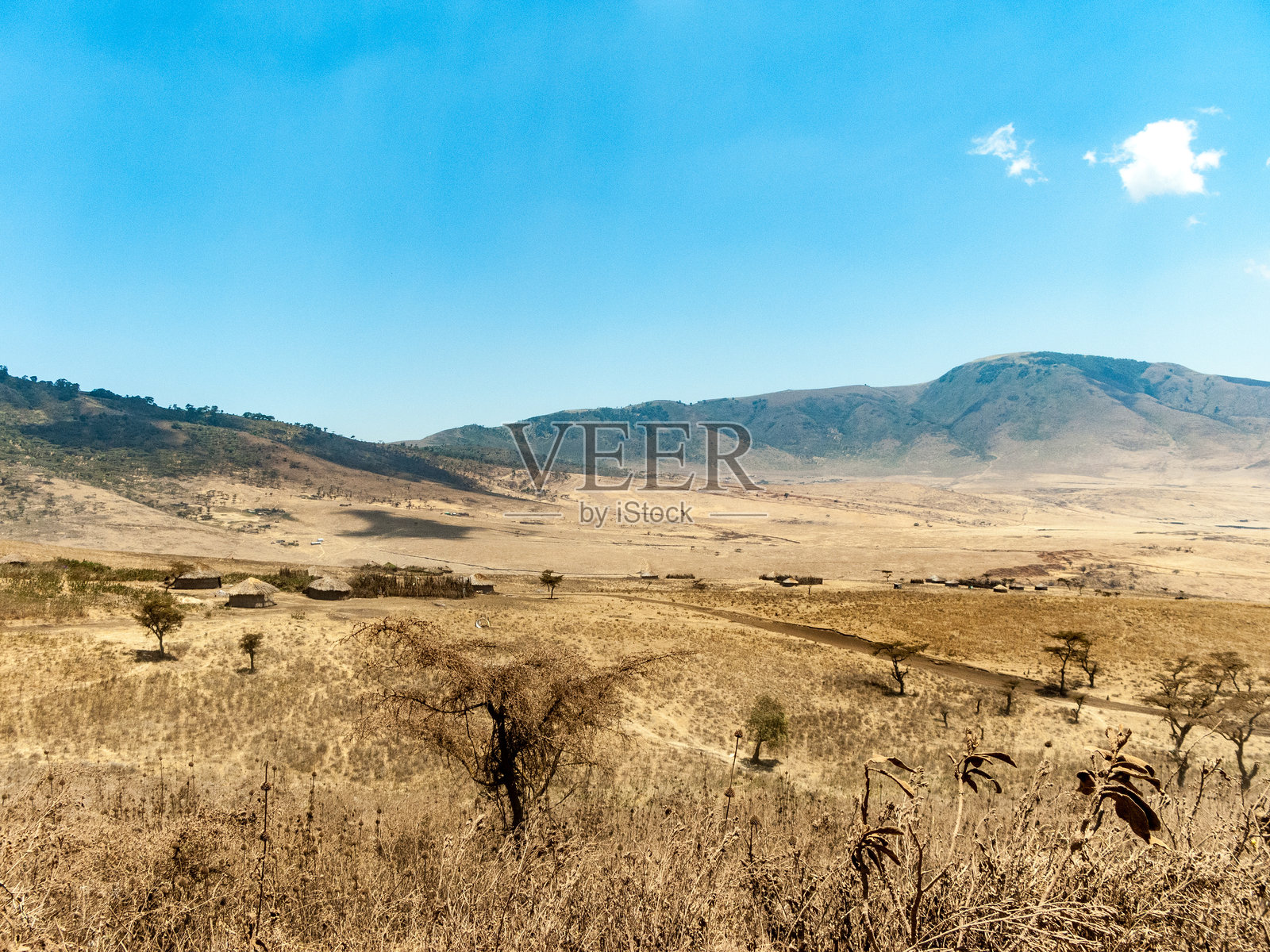 坦桑尼亚恩戈罗恩戈罗火山口地区的景观照片摄影图片