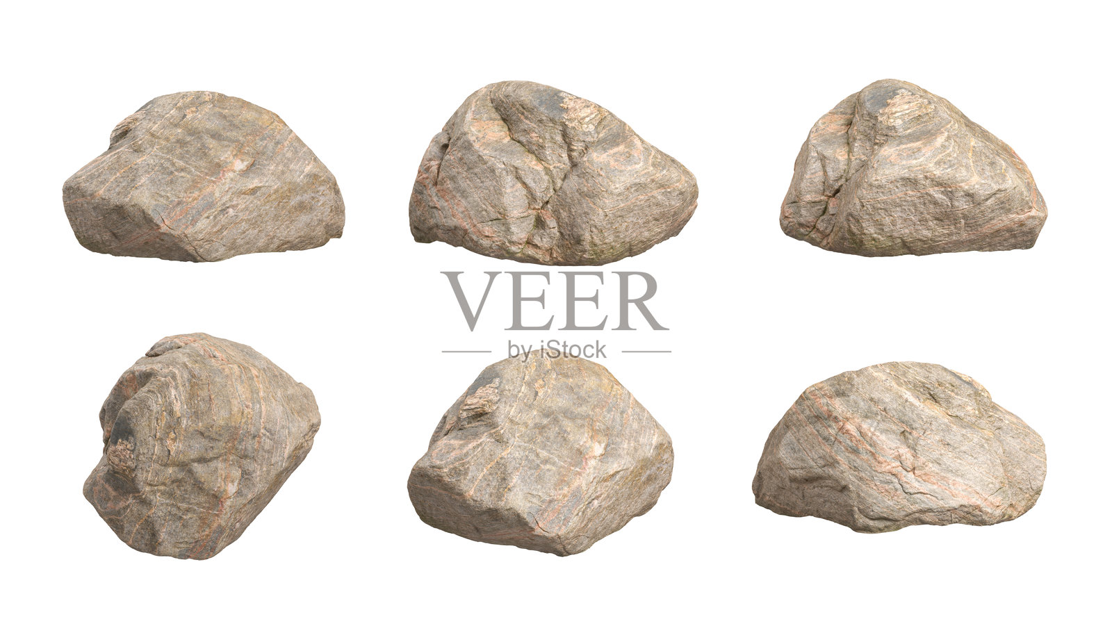 重石头孤立的背景3d渲染png照片摄影图片
