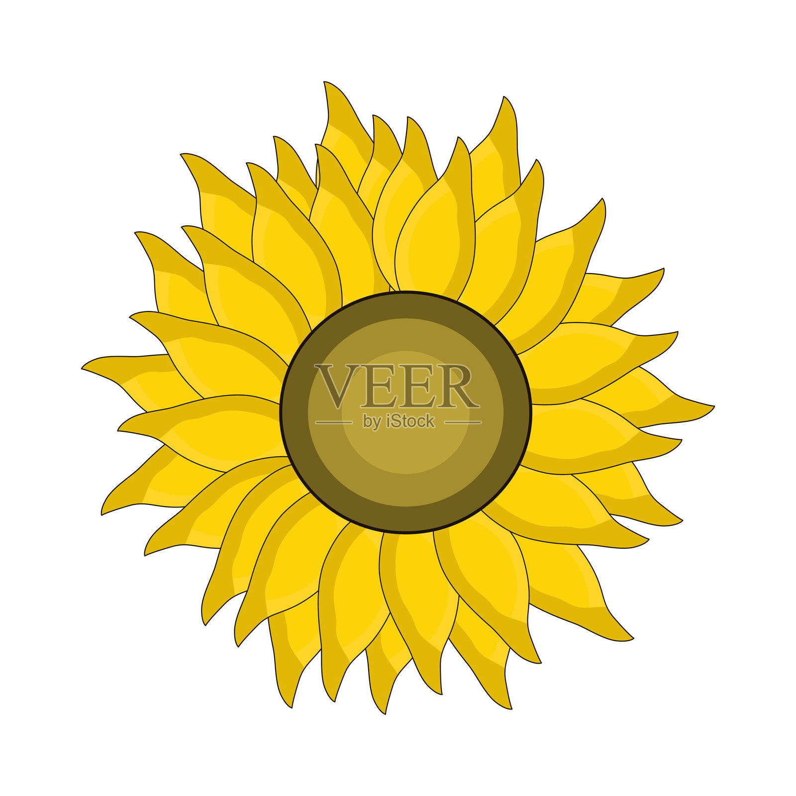 向日葵插画图片素材