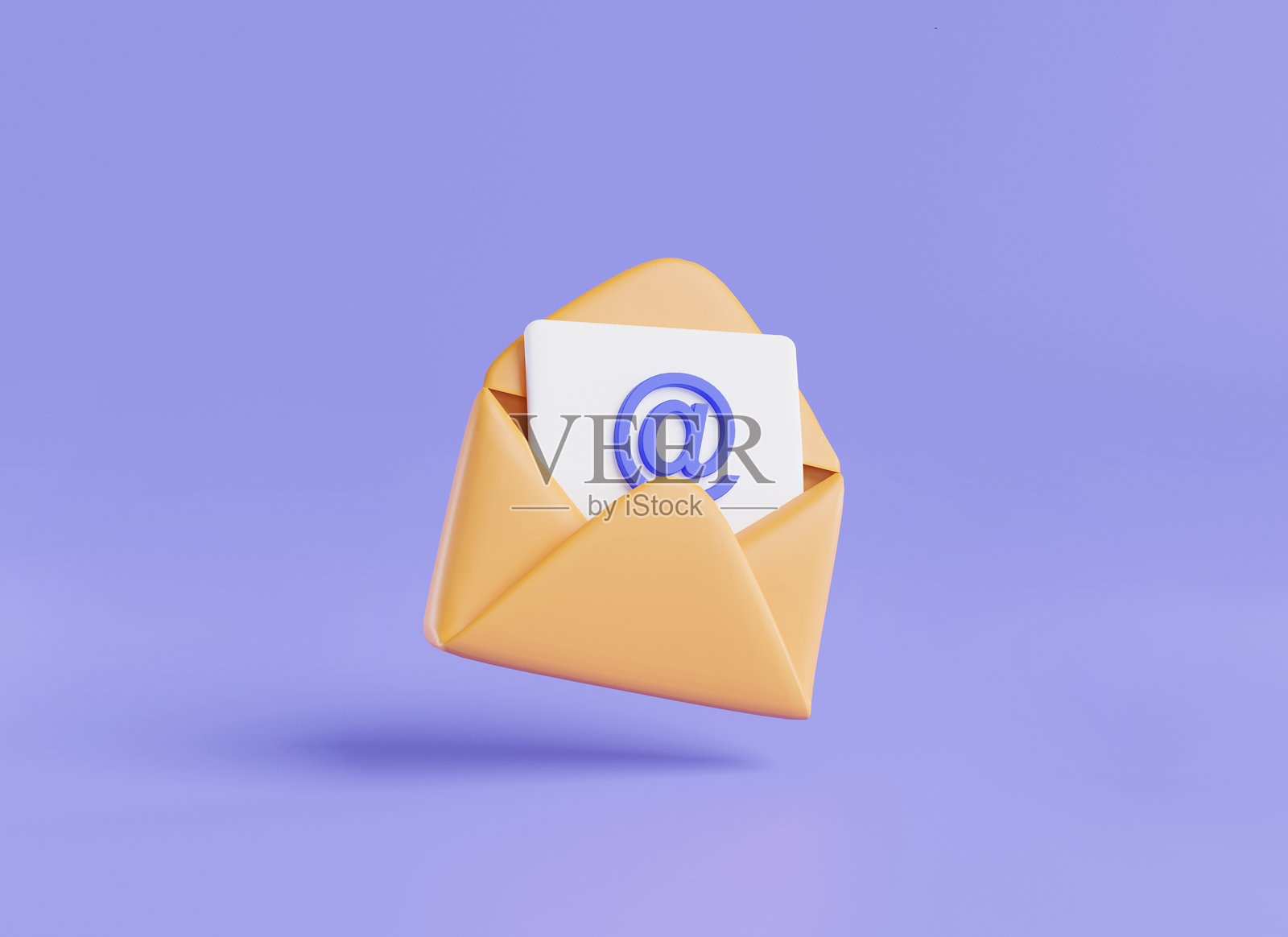 三维图标渲染插图信封与信纸文件。邮件图标,在线消息,电子邮件消息,邮件图标,卡片和邀请。紫色背景上的卡通最小风格照片摄影图片