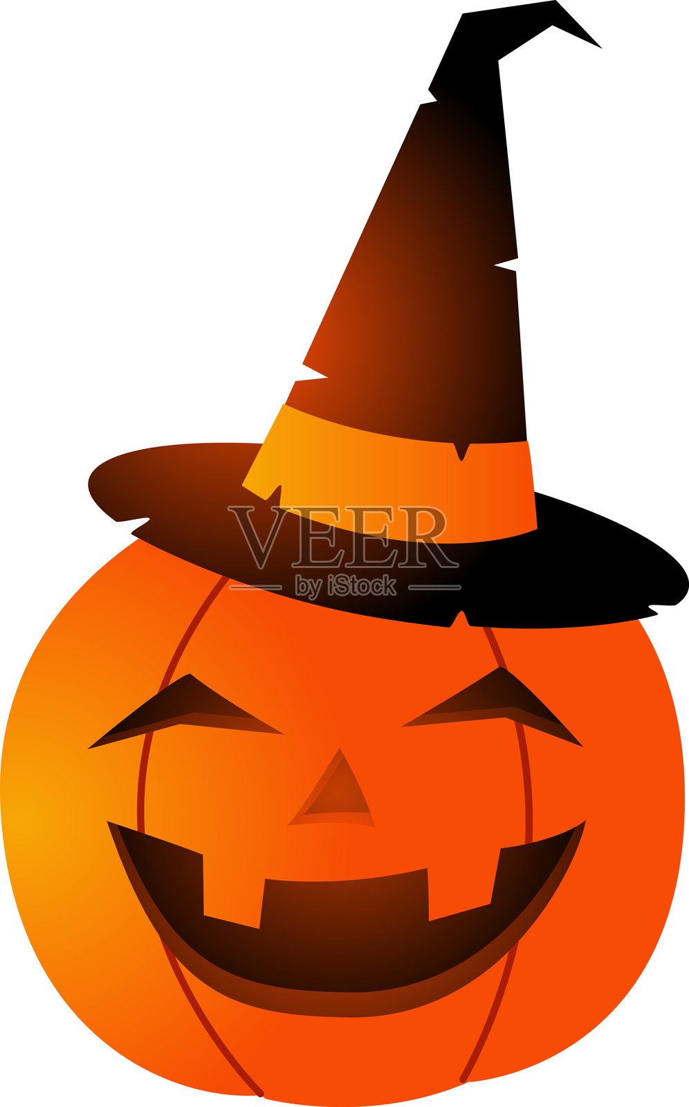 孤立在白色背景上的万圣节南瓜插画图片素材