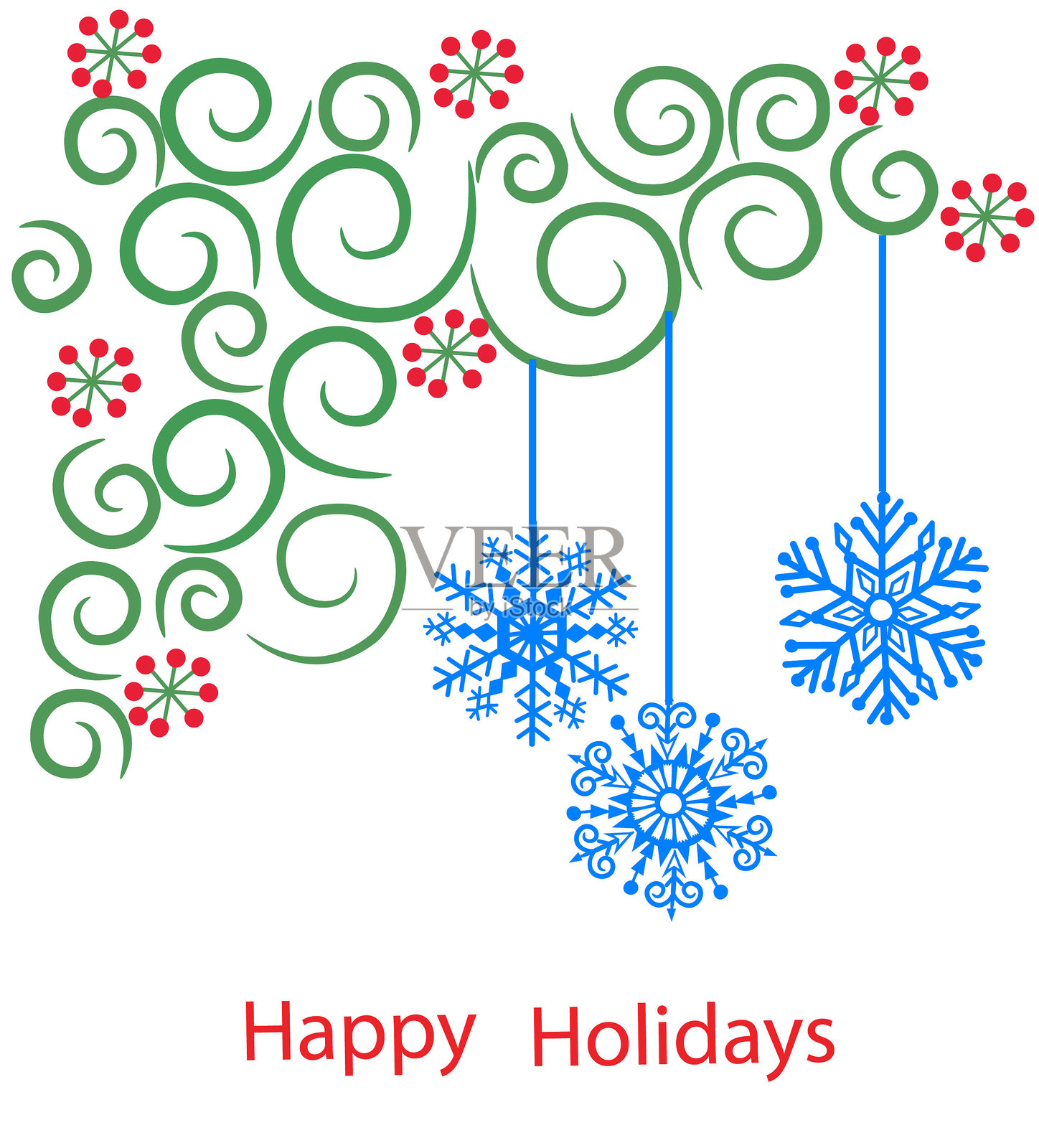 圣诞节背景。插画图片素材