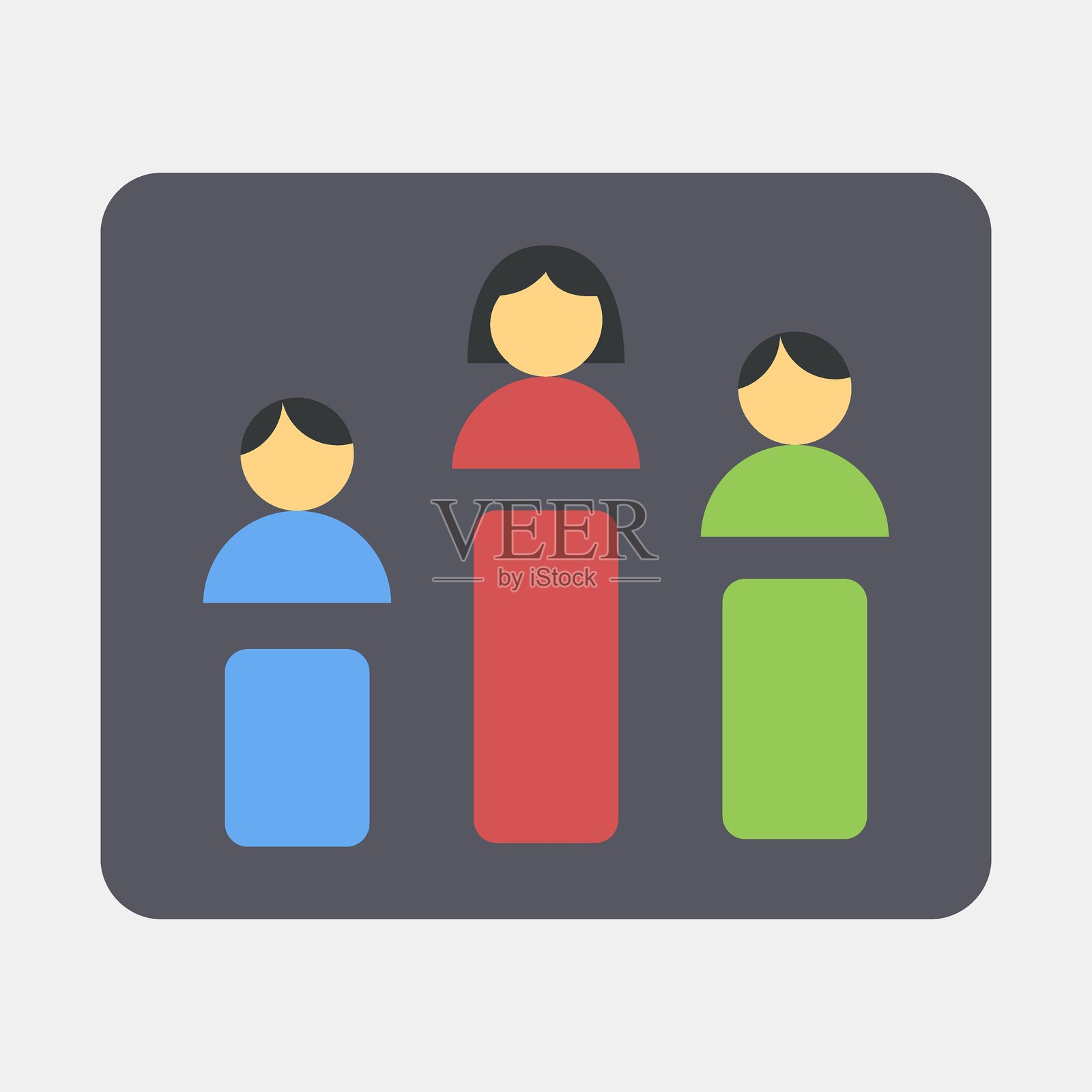 图标图表。印度尼西亚大选元素。扁平风格的图标。适合印刷、海报、信息图等。插画图片素材