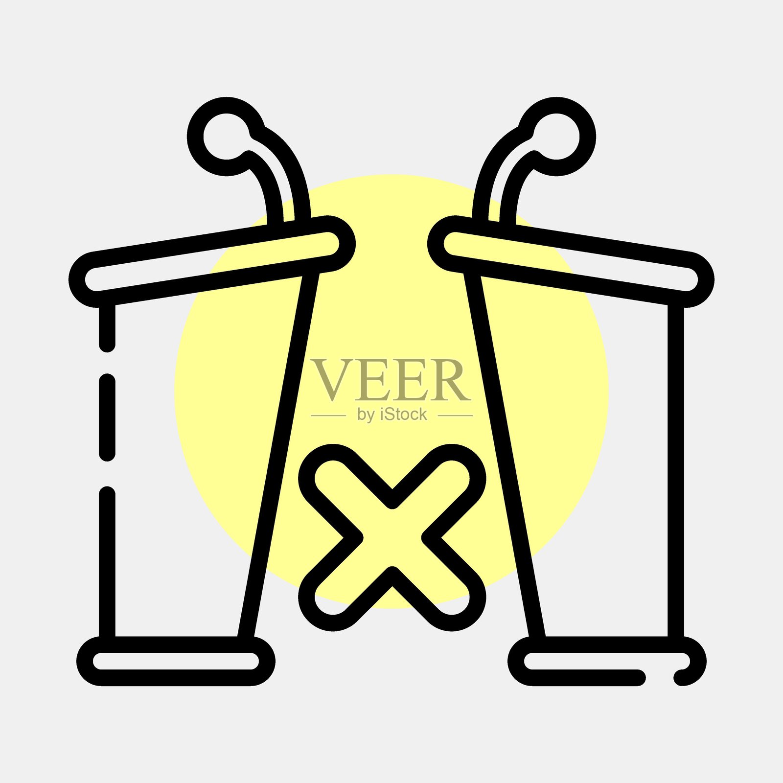 图标辩论。印度尼西亚大选元素。彩色点状风格的图标。适合印刷、海报、信息图等。插画图片素材