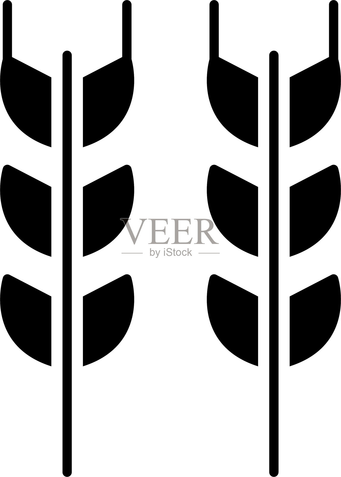 小麦图标设计插画图片素材