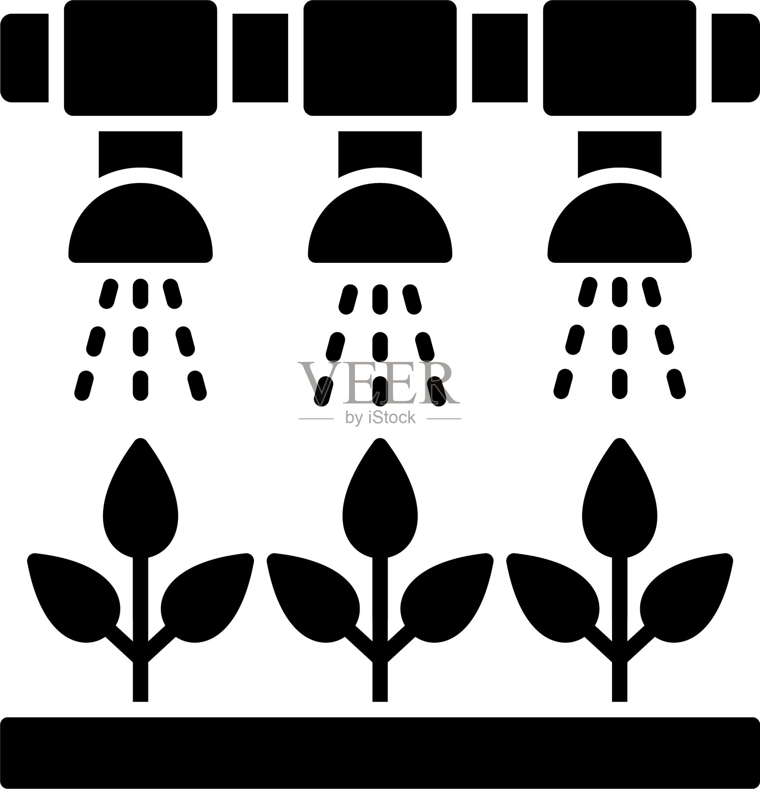 灌溉系统图标设计插画图片素材