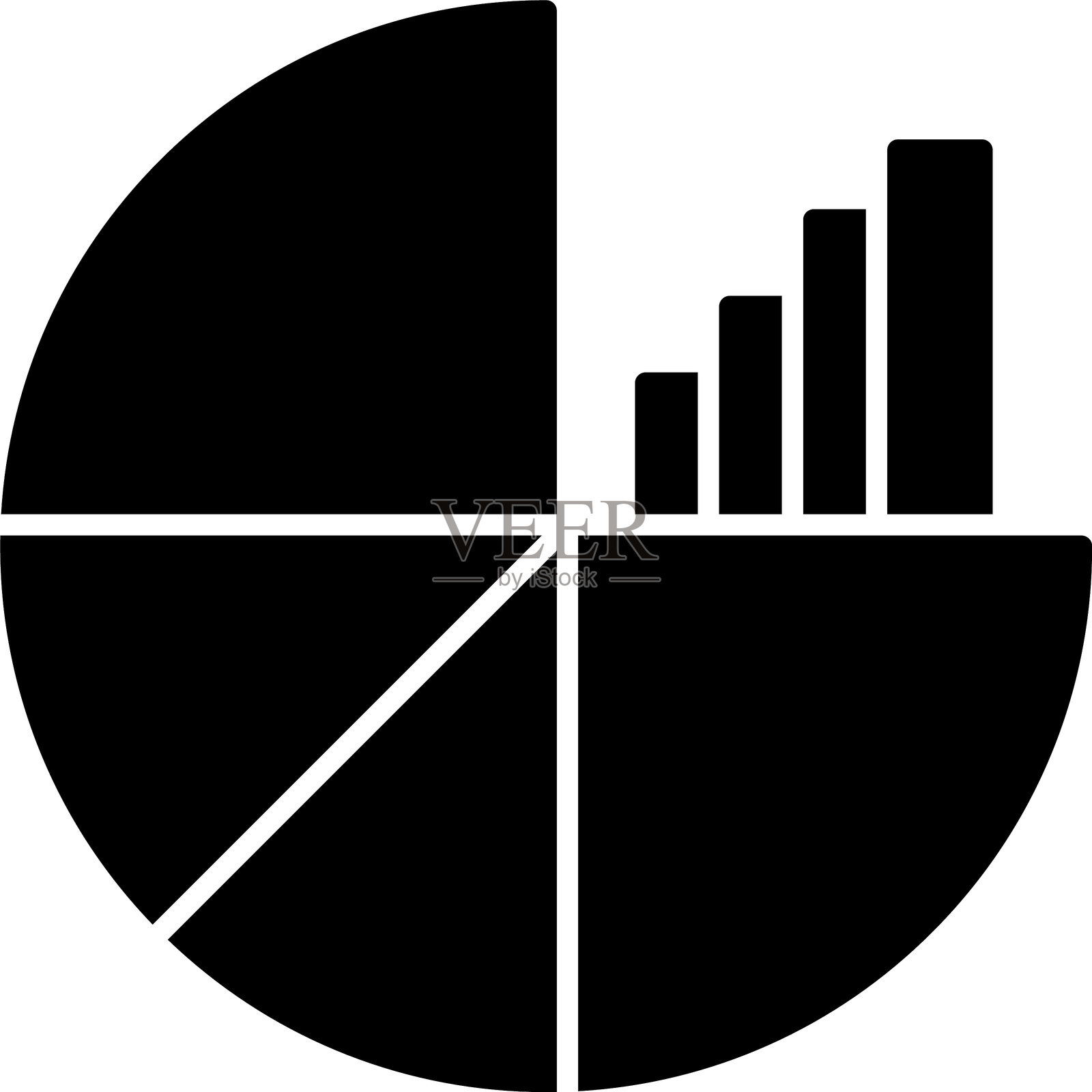 饼图图标设计插画图片素材