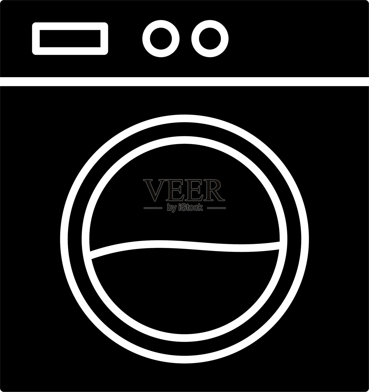 洗衣机图标设计插画图片素材