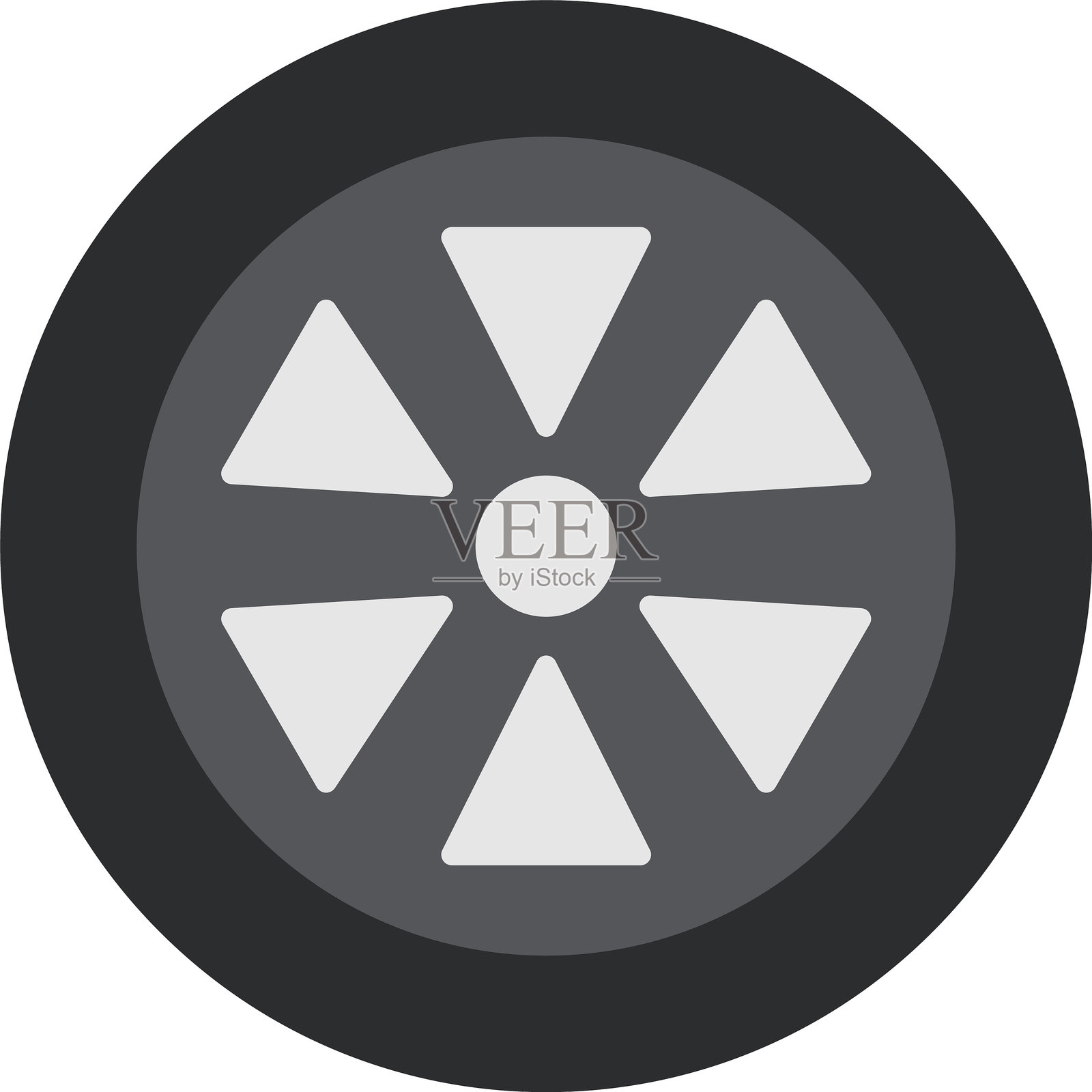 轮胎扁平图标设计插画图片素材