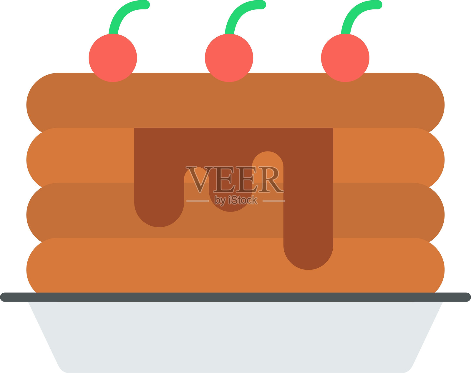 煎饼扁平图标设计插画图片素材