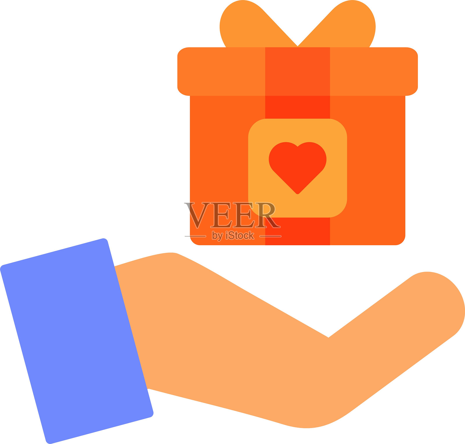 礼物扁平图标设计插画图片素材