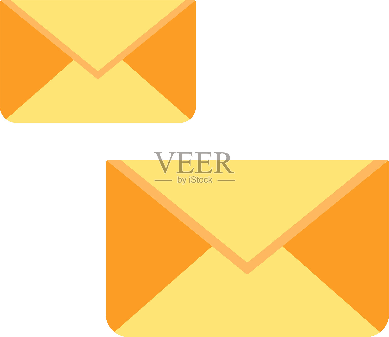 电子邮件扁平图标设计插画图片素材