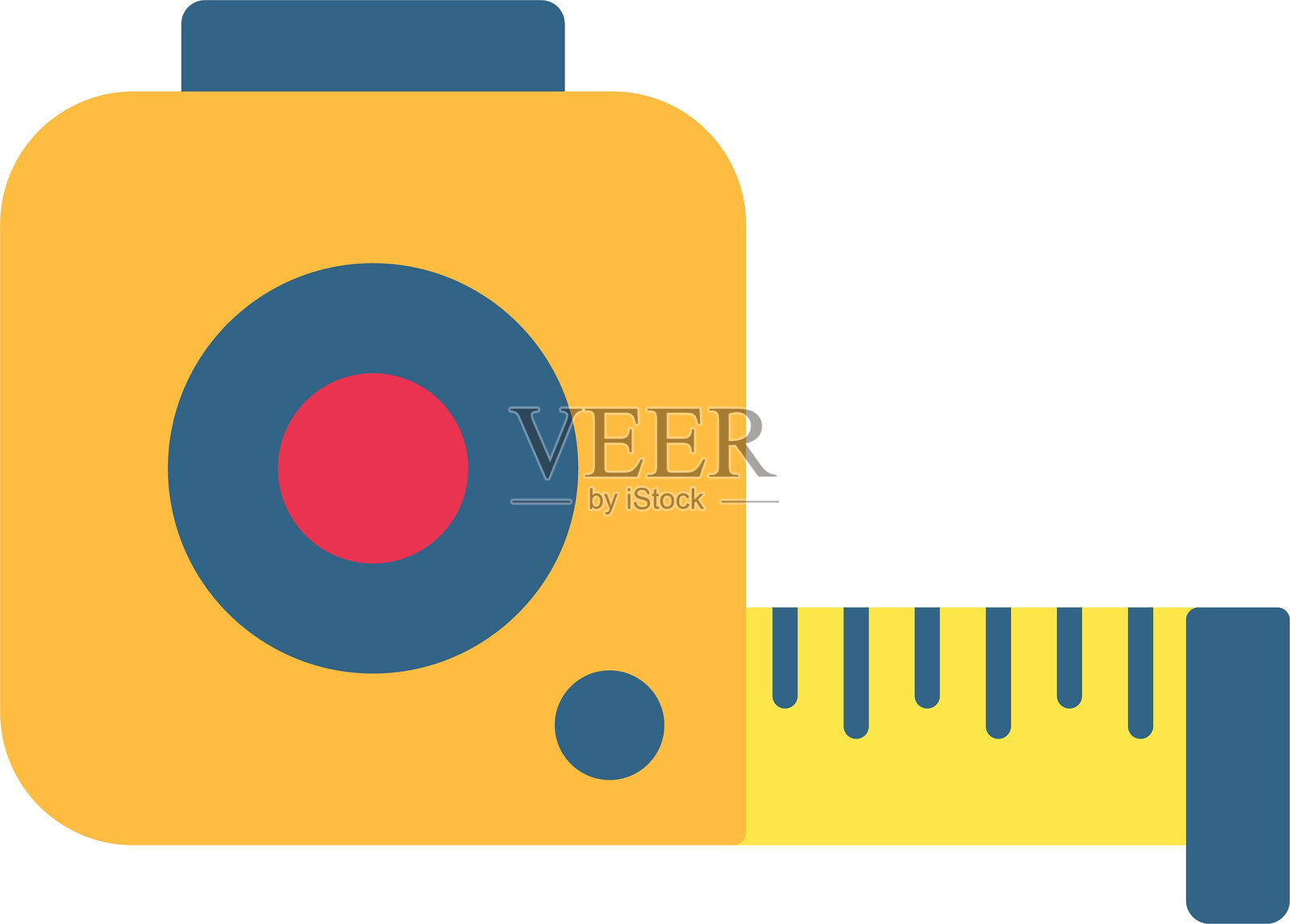 卷尺平面图标设计插画图片素材