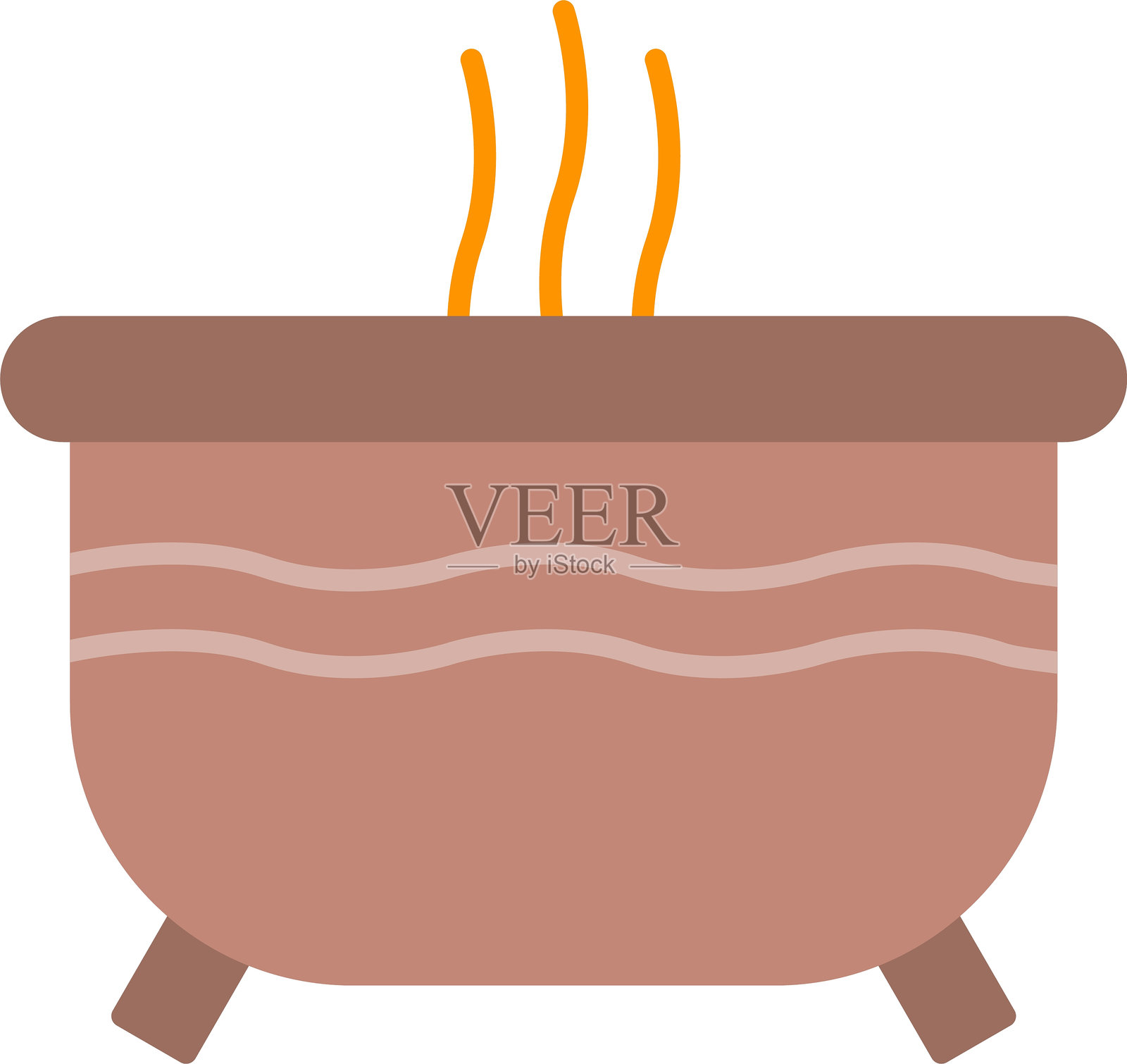 热水浴缸扁平图标设计插画图片素材