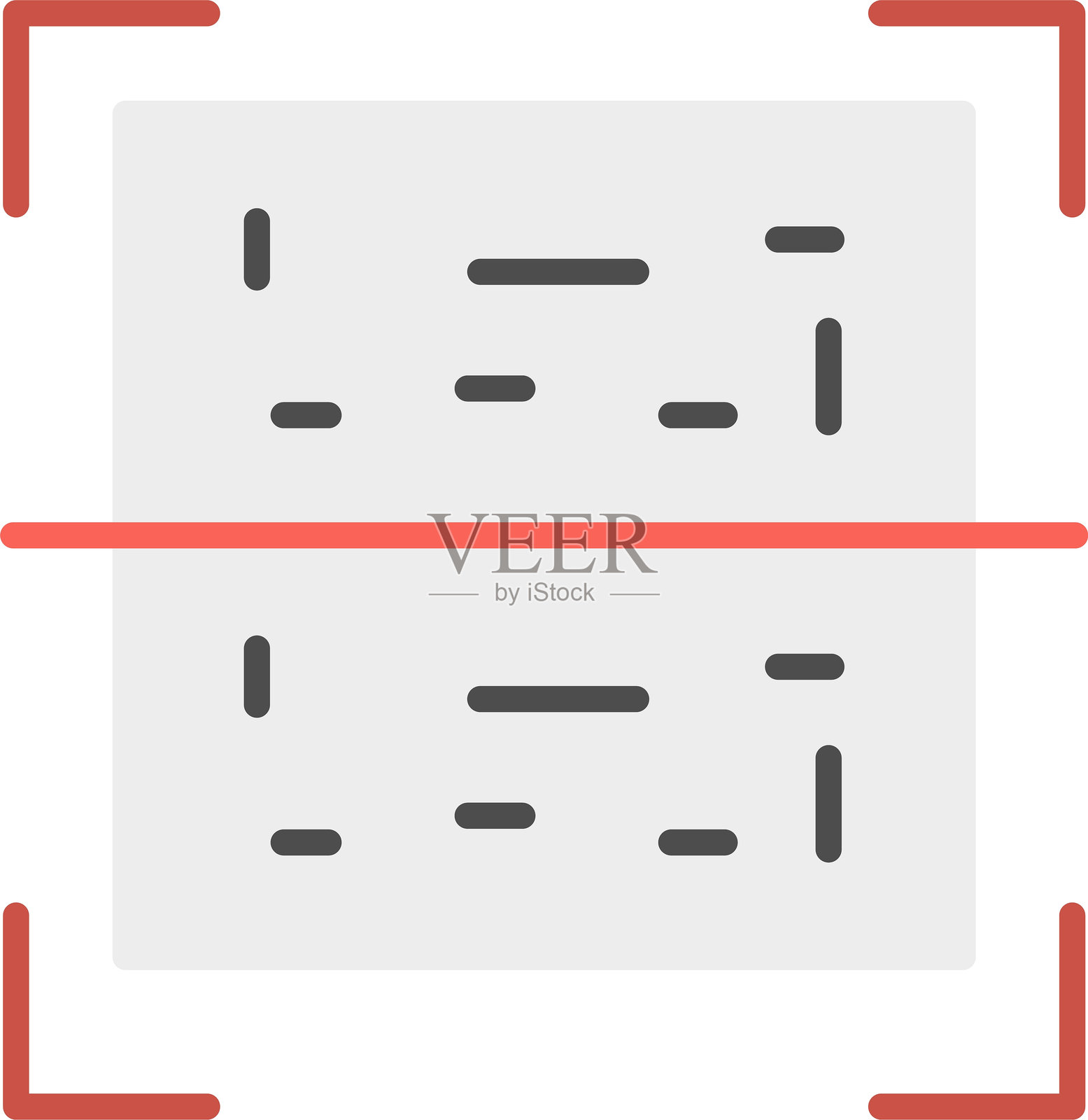 二维码扁平图标设计插画图片素材