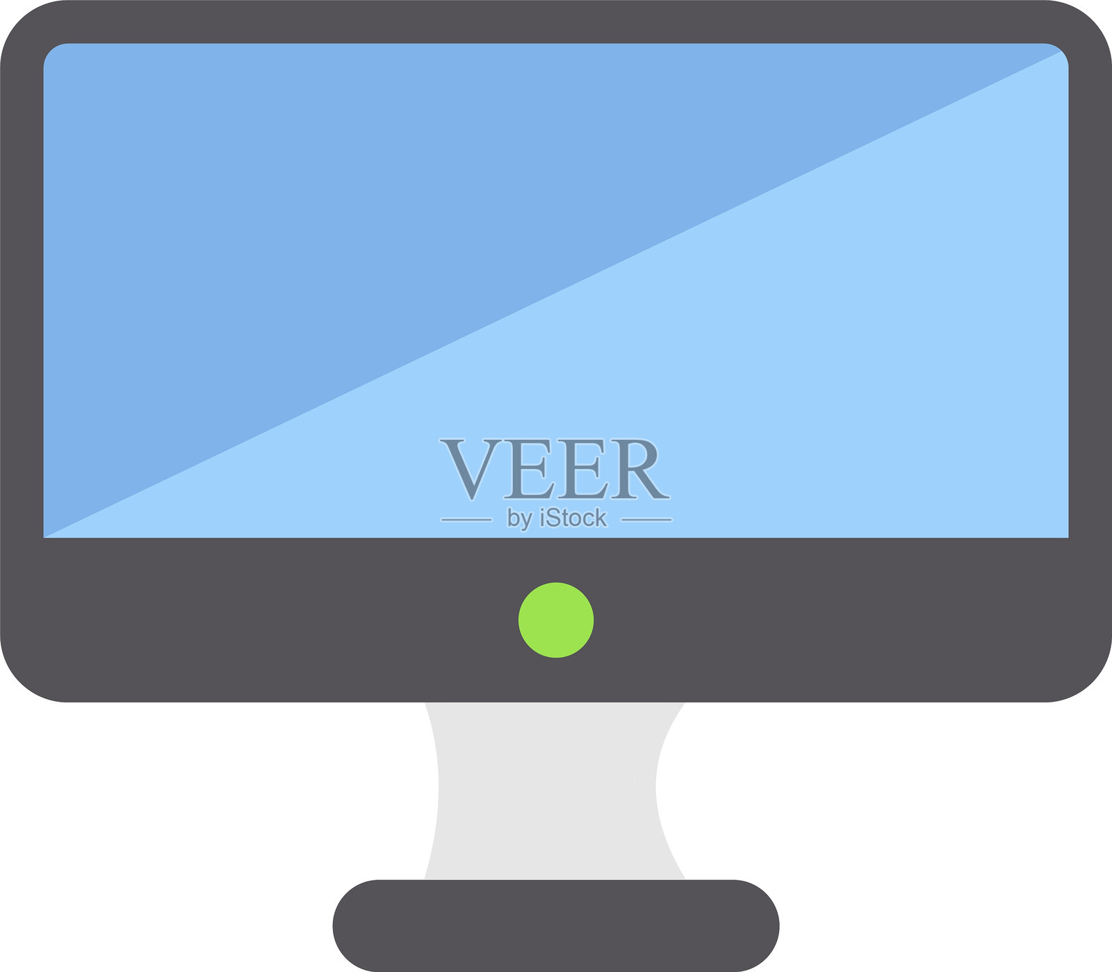 监视器扁平图标设计插画图片素材