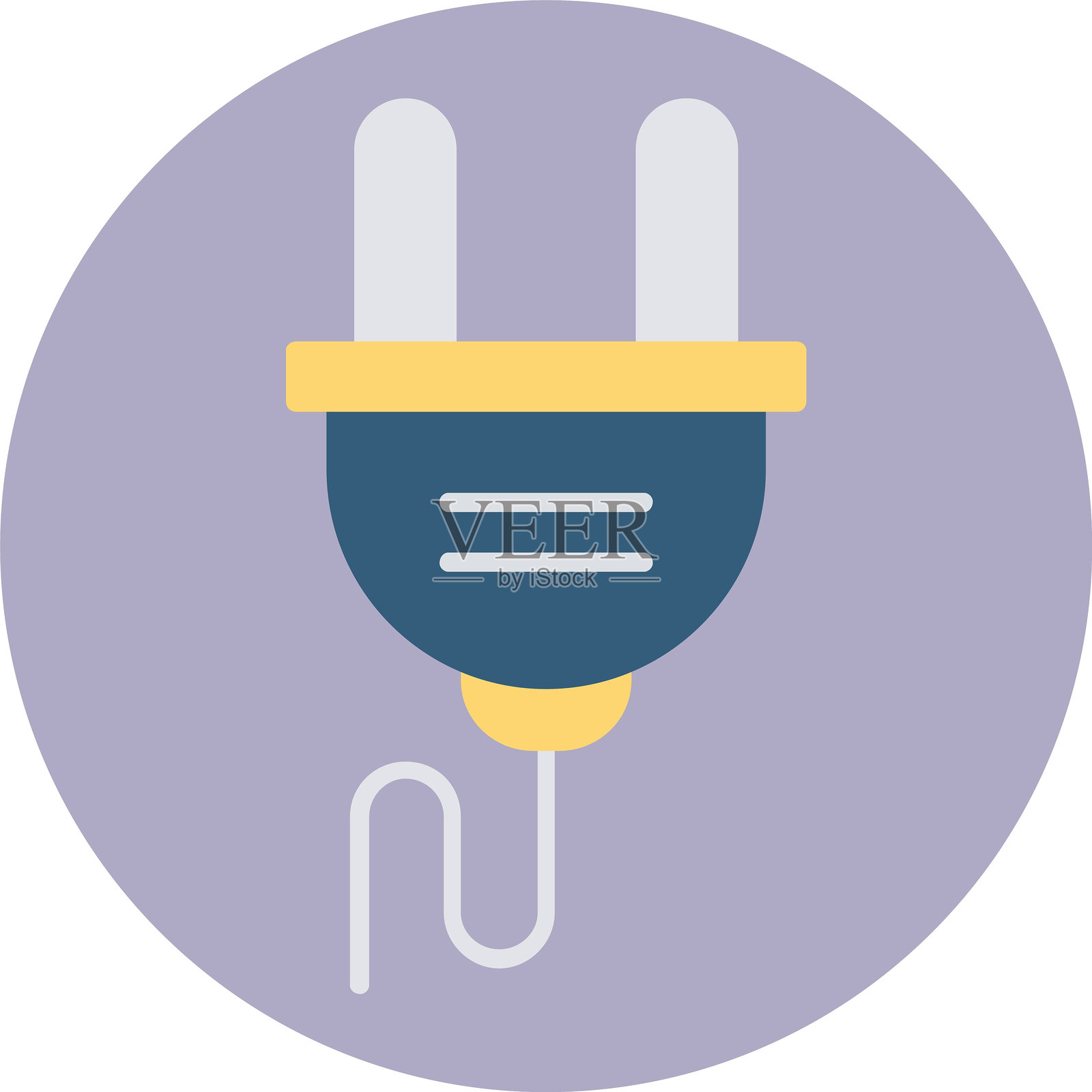 插头扁平图标设计插画图片素材