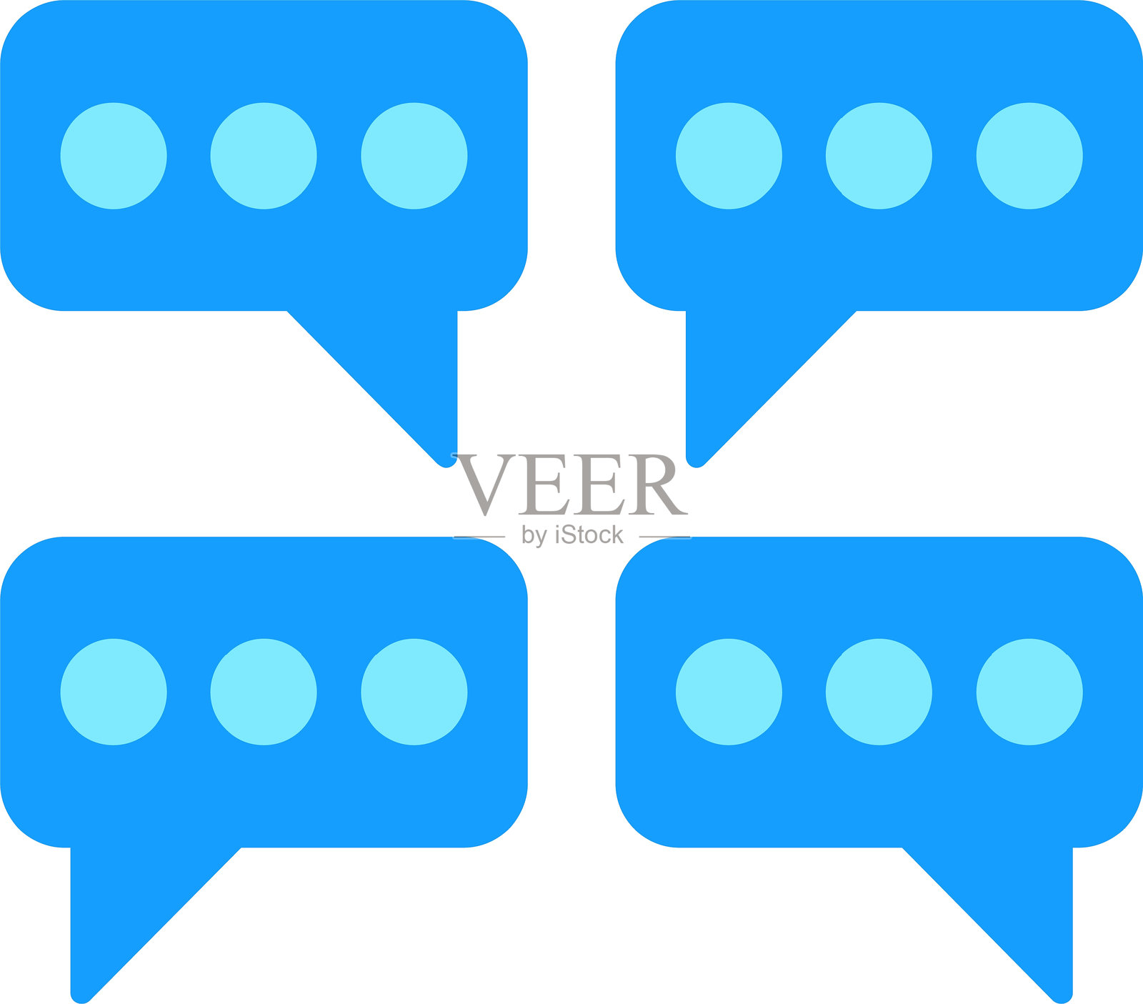 聊天扁平图标设计插画图片素材