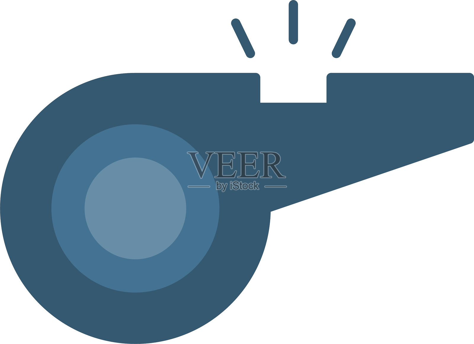 哨子扁平图标设计插画图片素材