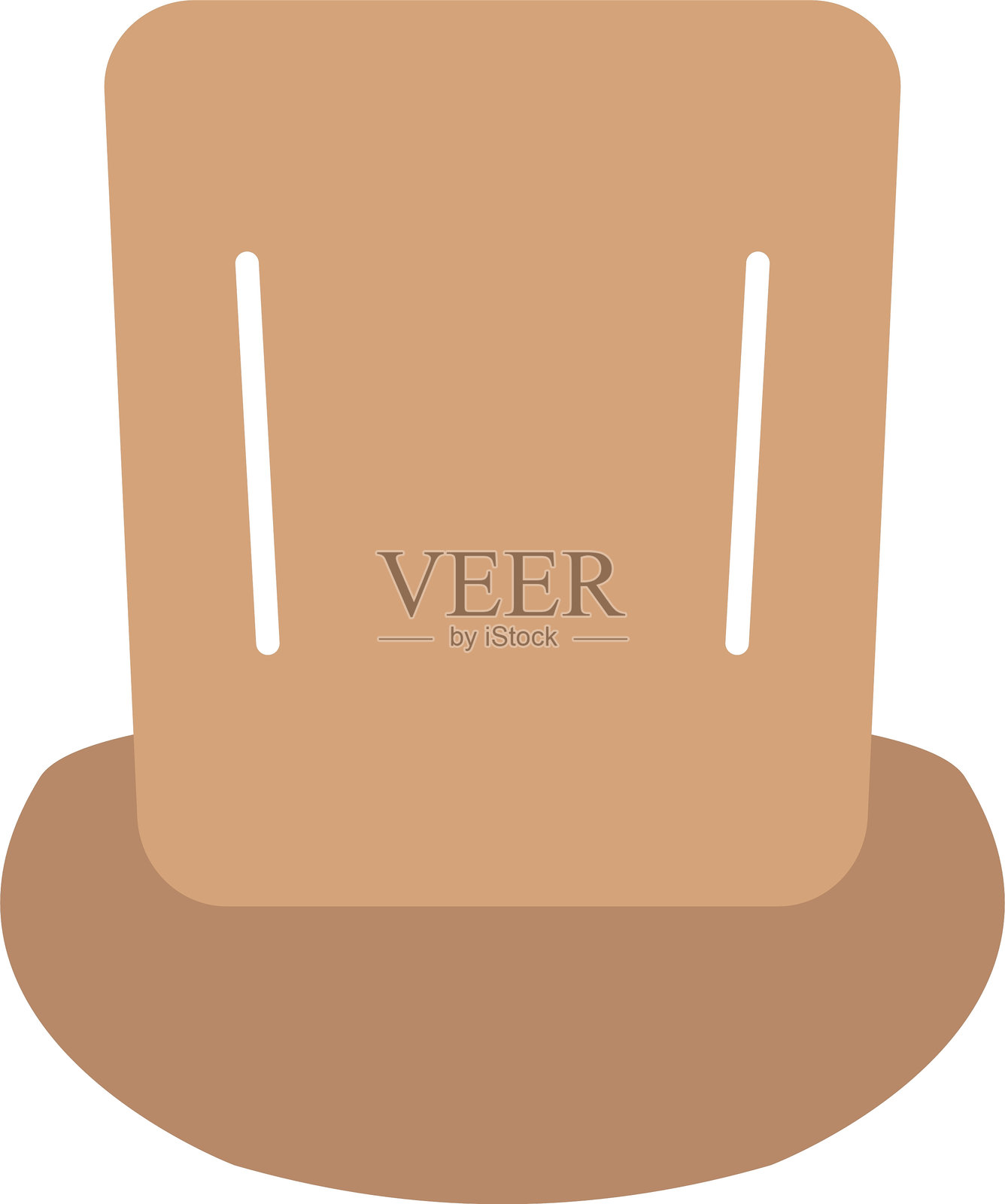 高顶礼帽扁平图标设计插画图片素材