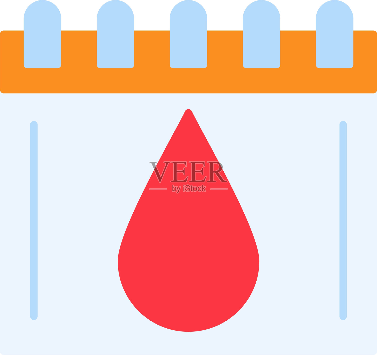 血液扁平图标设计插画图片素材