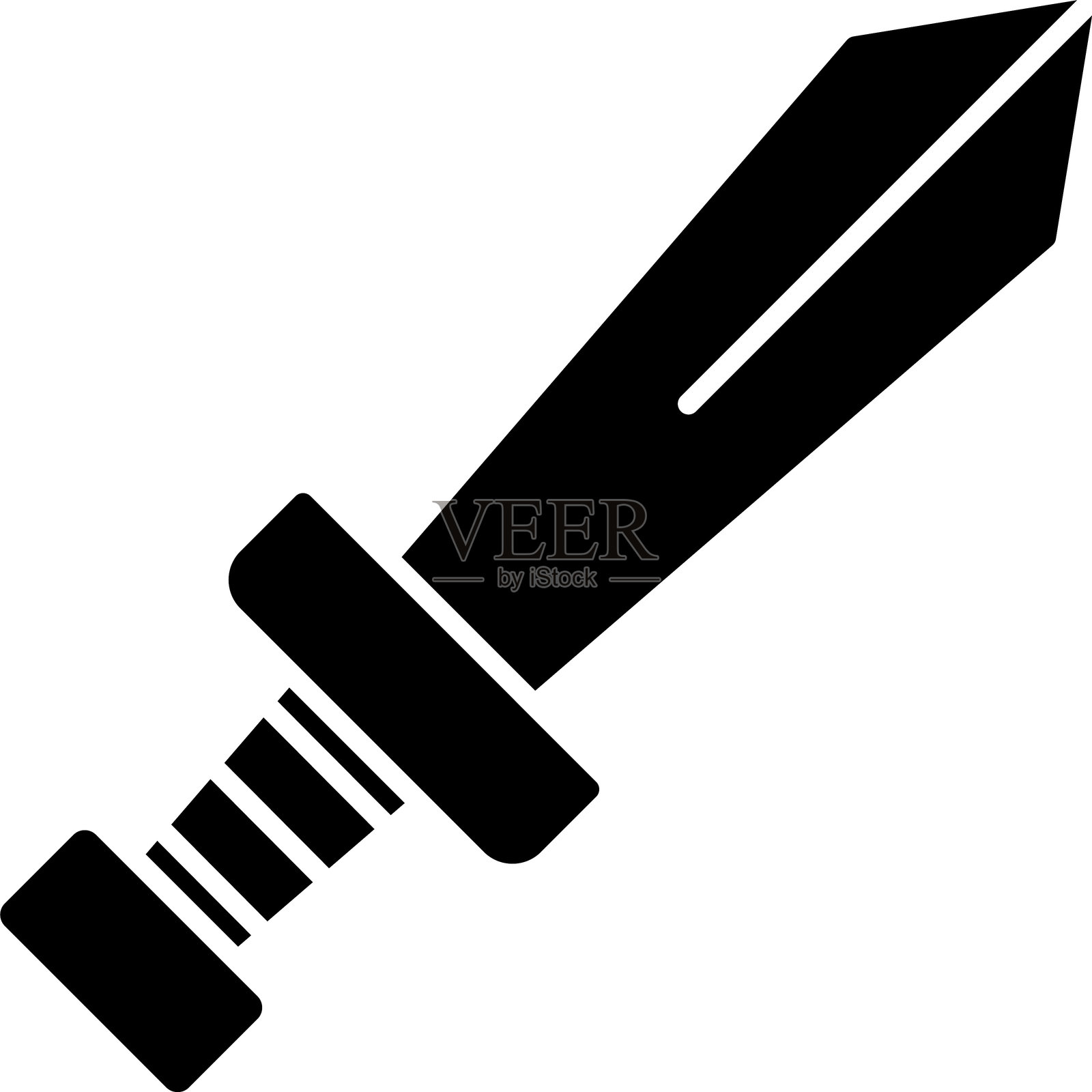 剑形符号图标设计插画图片素材