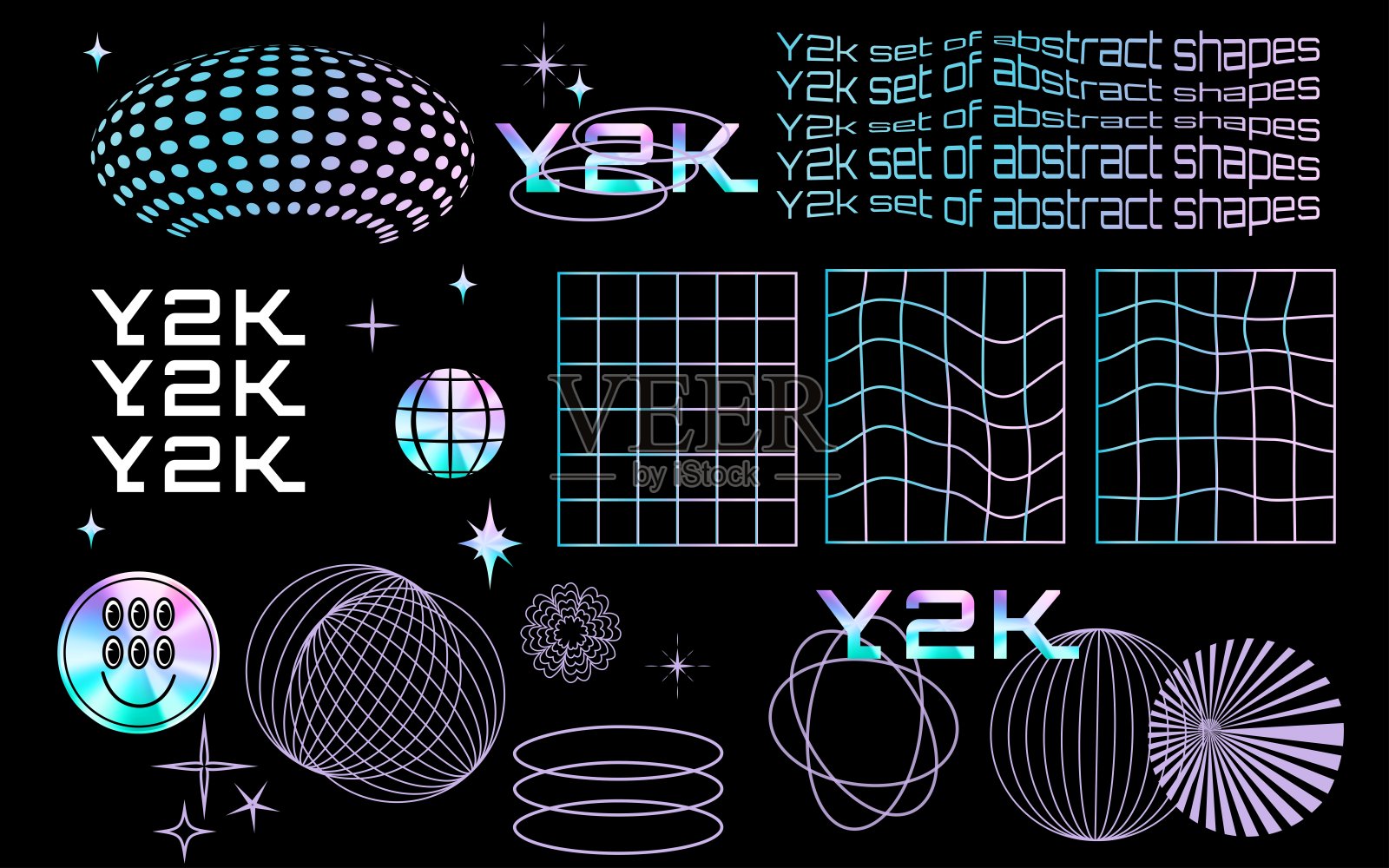 形状y2k插画图片素材