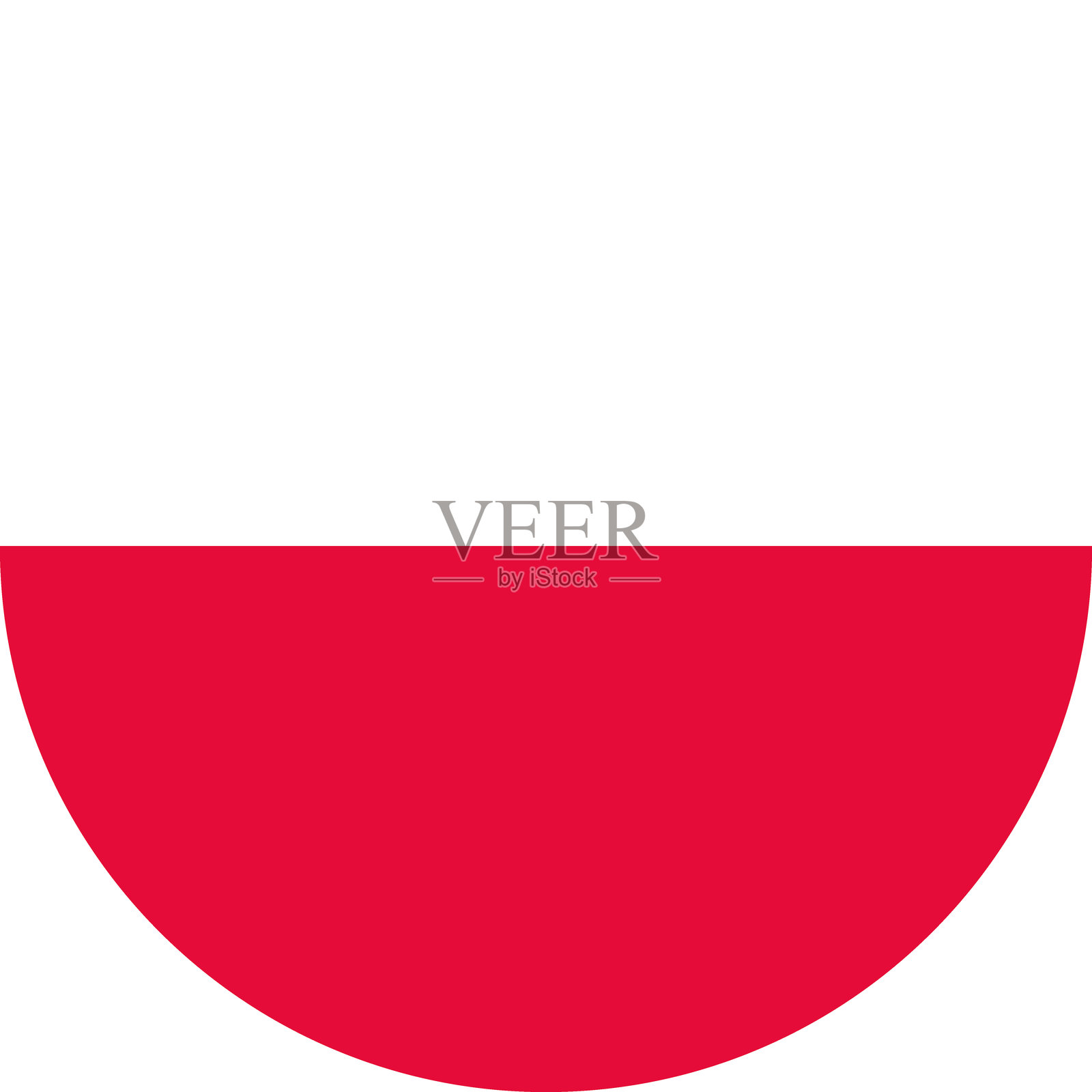 波兰国旗的圆形图案插画图片素材