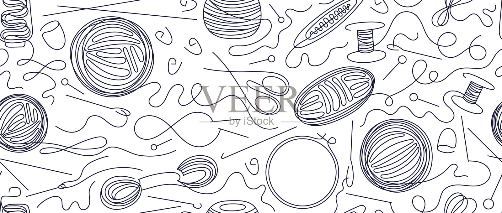 刺绣套件 针织图案 圆框、针插画图片素材