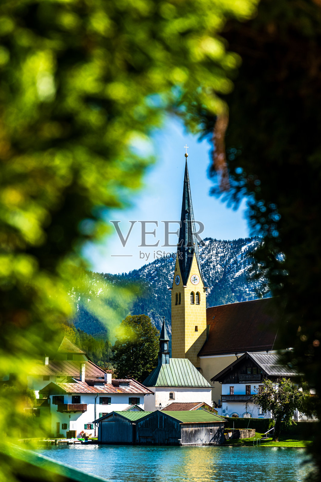 特根湖畔的罗塔赫-埃根老镇照片摄影图片