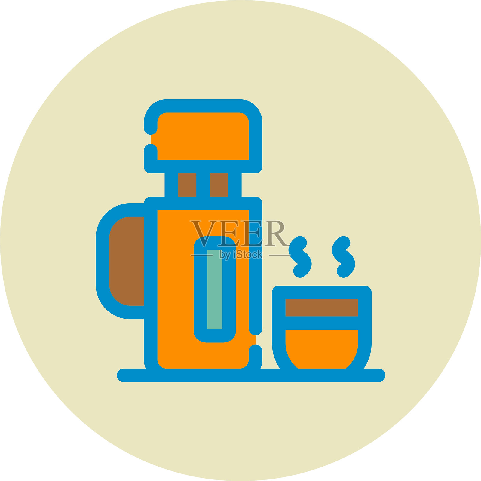 保温瓶图标插画图片素材