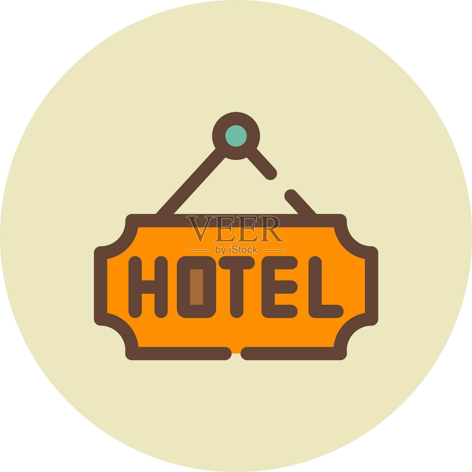 酒店图标插画图片素材