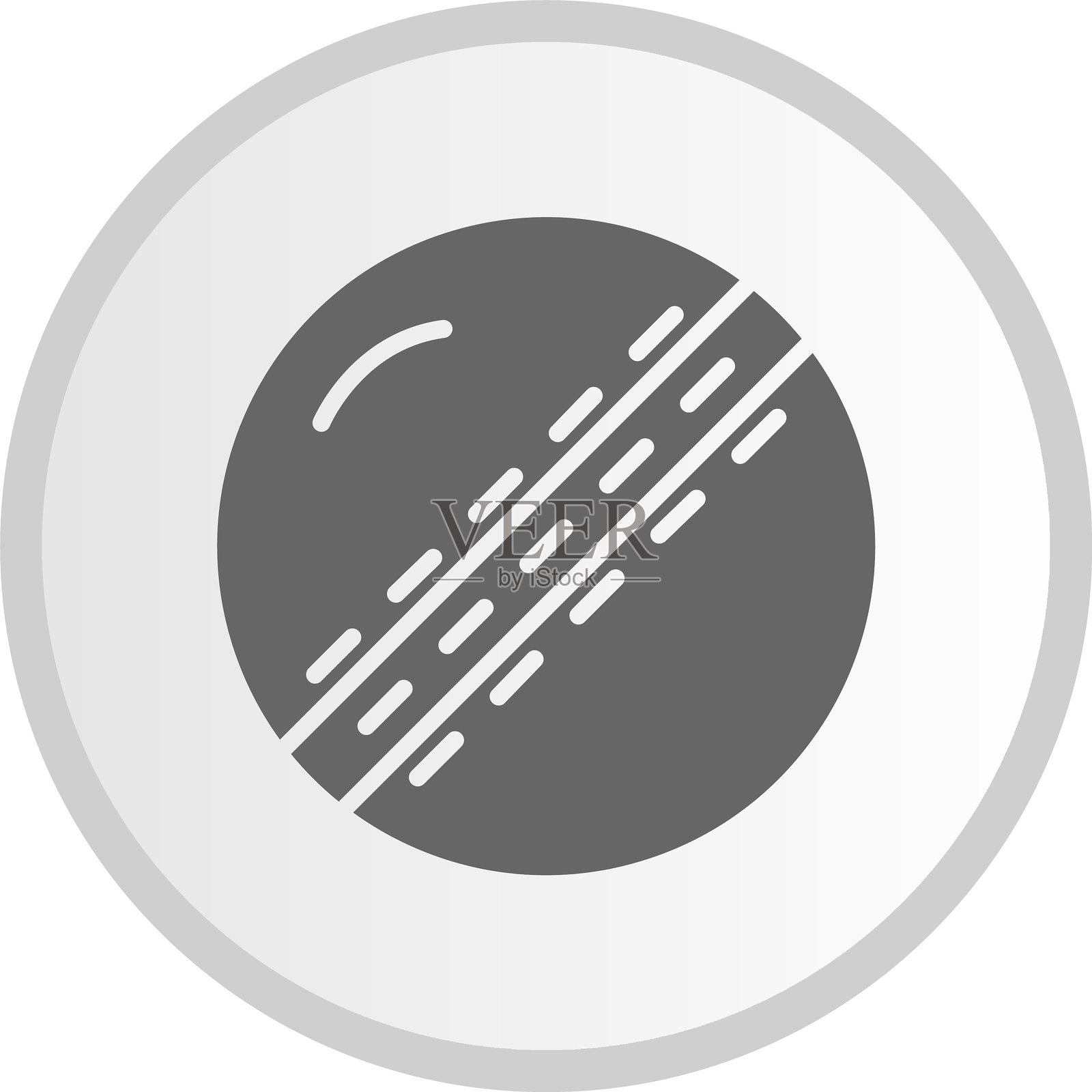 灰色圆形板球图标插画图片素材