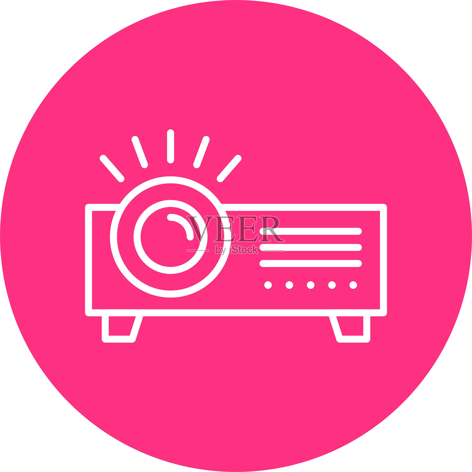 投影仪线圈图标插画图片素材