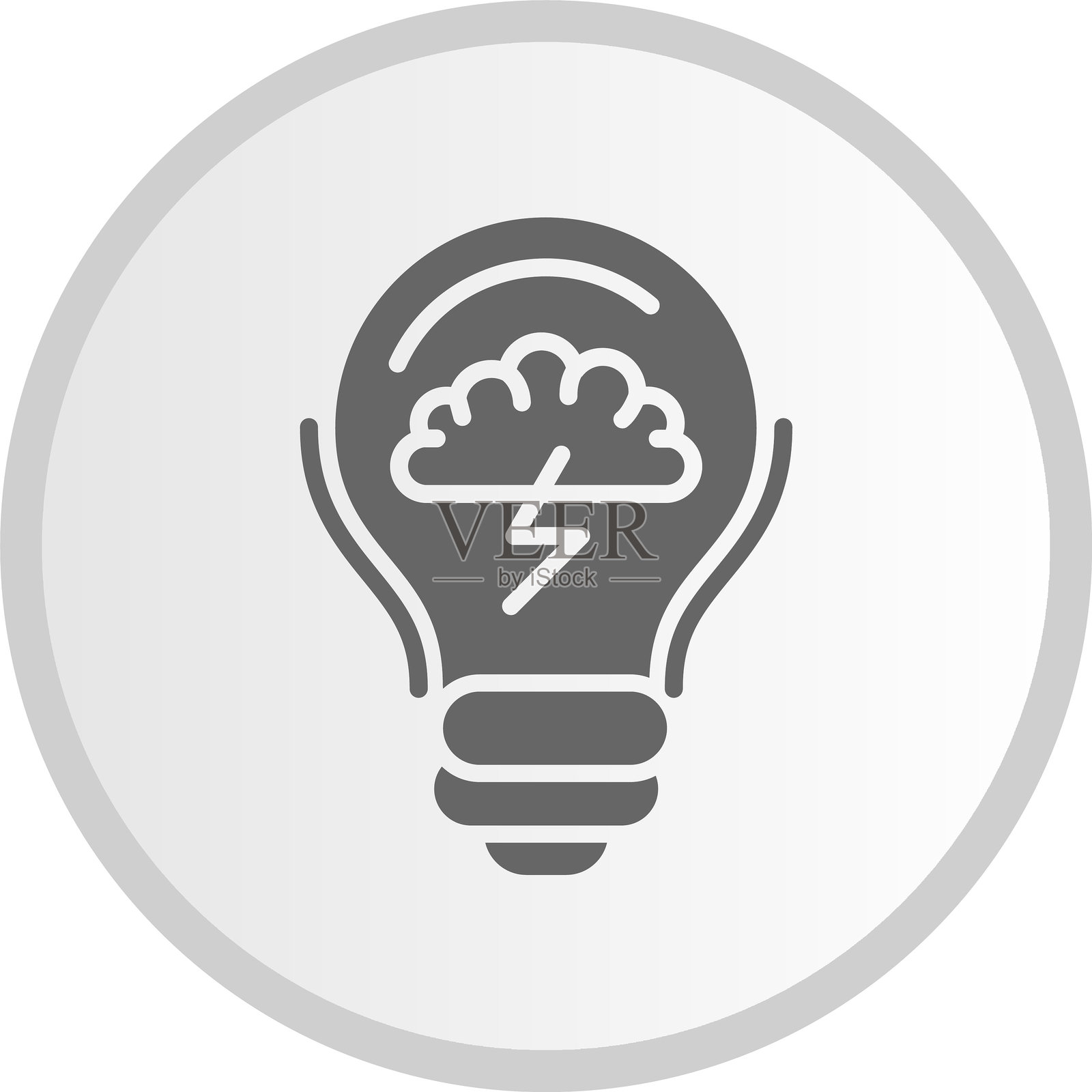 创意图标圆形灰色图标插画图片素材