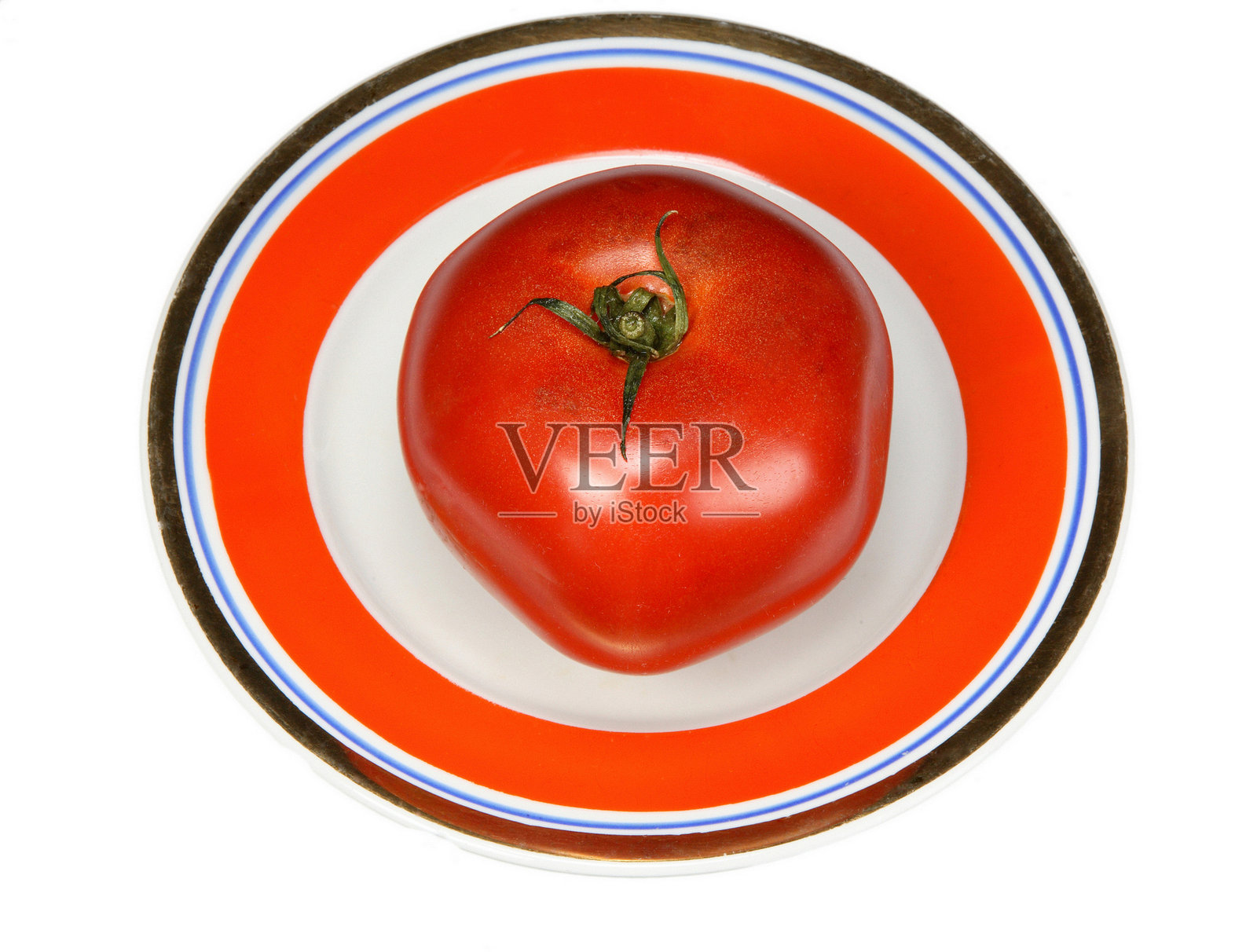 一个红色的番茄照片摄影图片