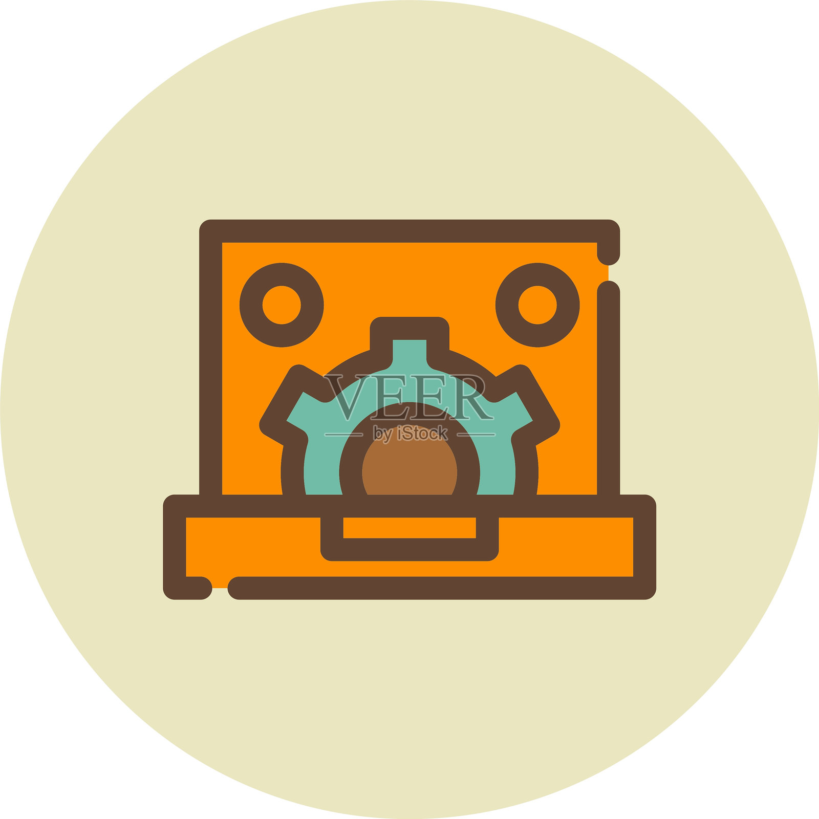 内容管理系统图标插画图片素材