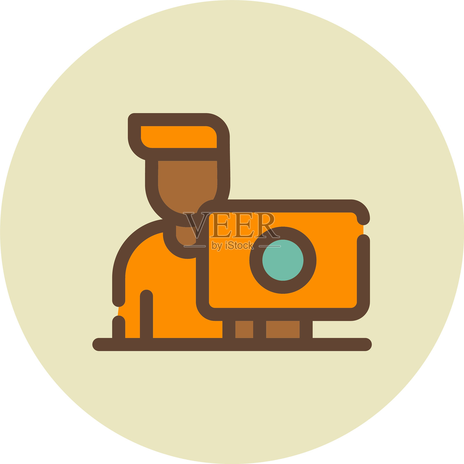 游戏玩家图标插画图片素材