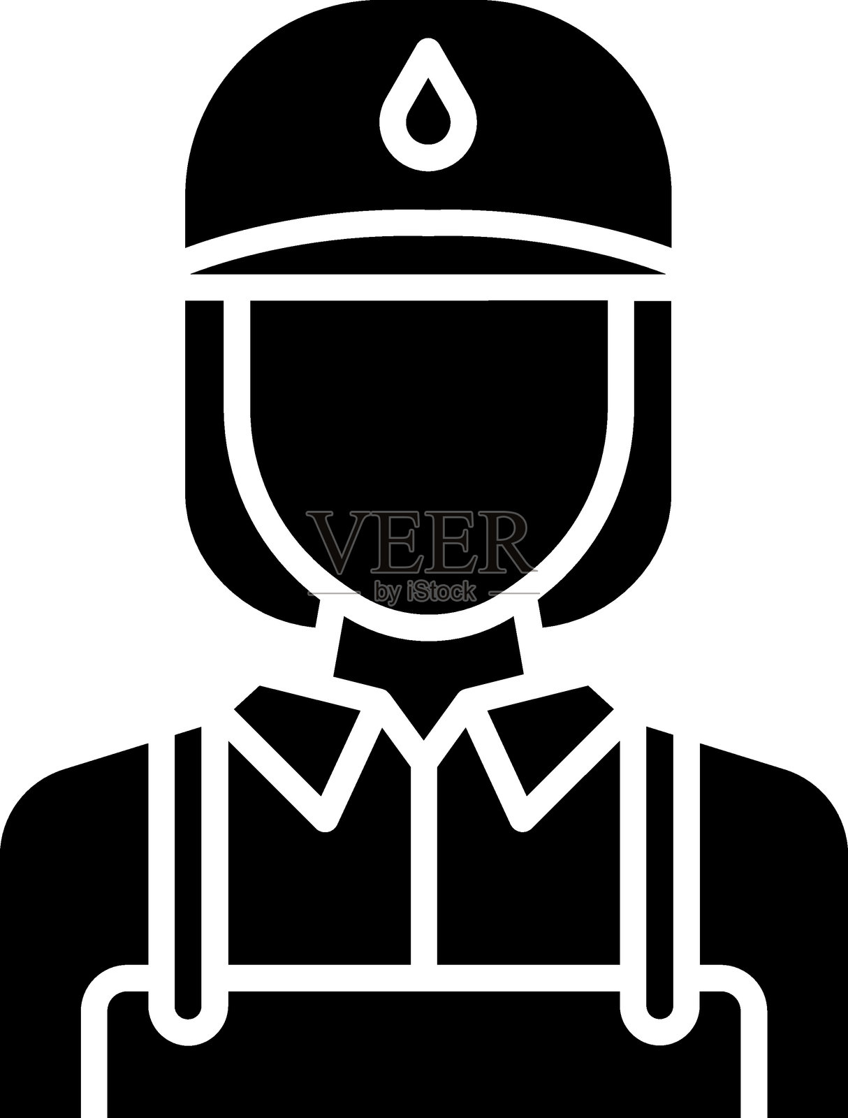 女水管工图标风格插画图片素材