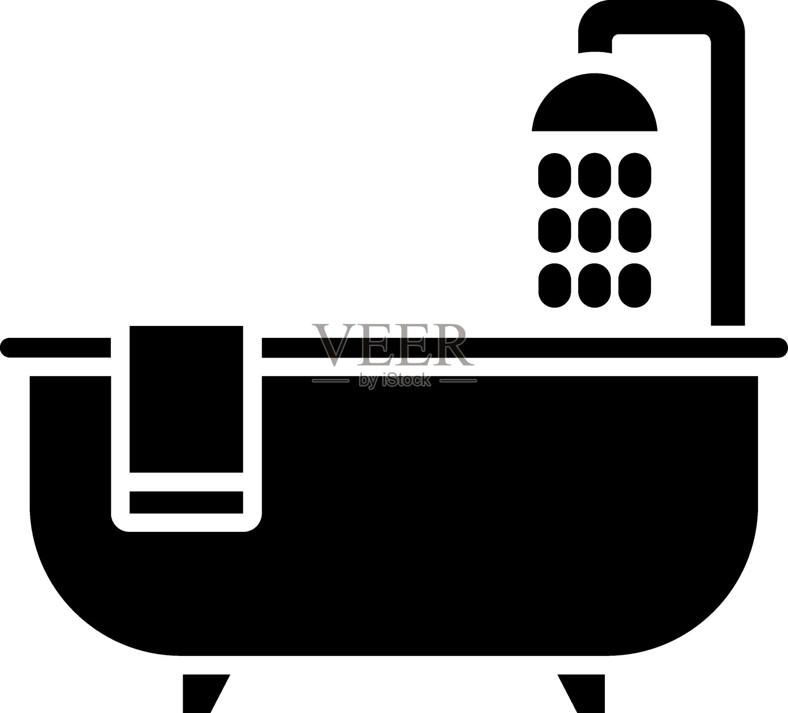 浴缸图标样式照片摄影图片