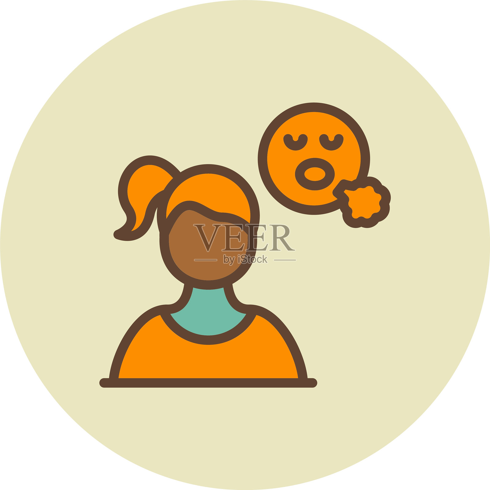 冷静图标插画图片素材