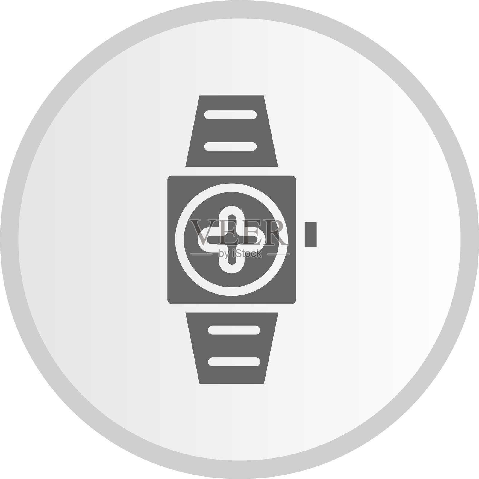 观看图形圆圈灰色图标插画图片素材