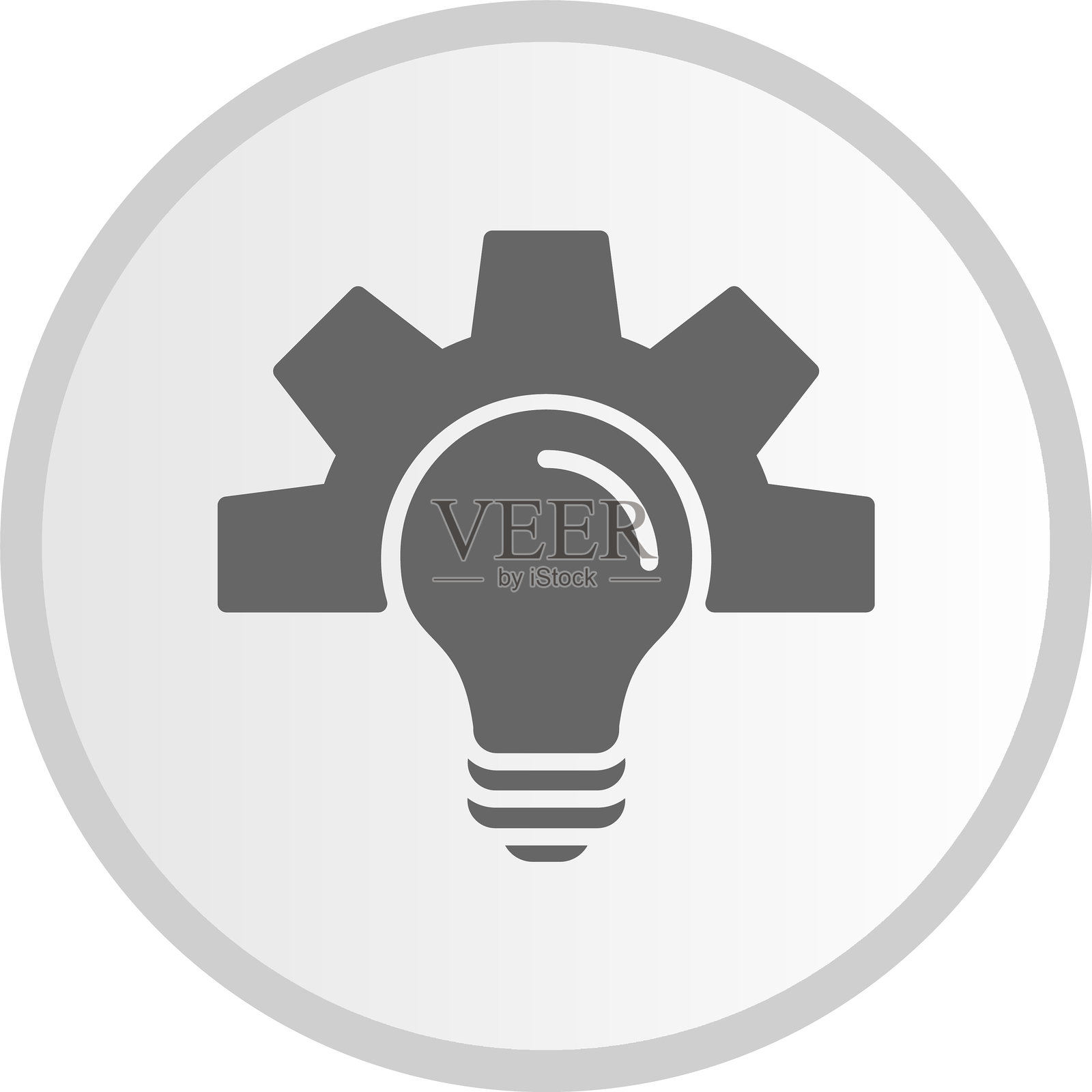 开发图标圆形灰色图标插画图片素材
