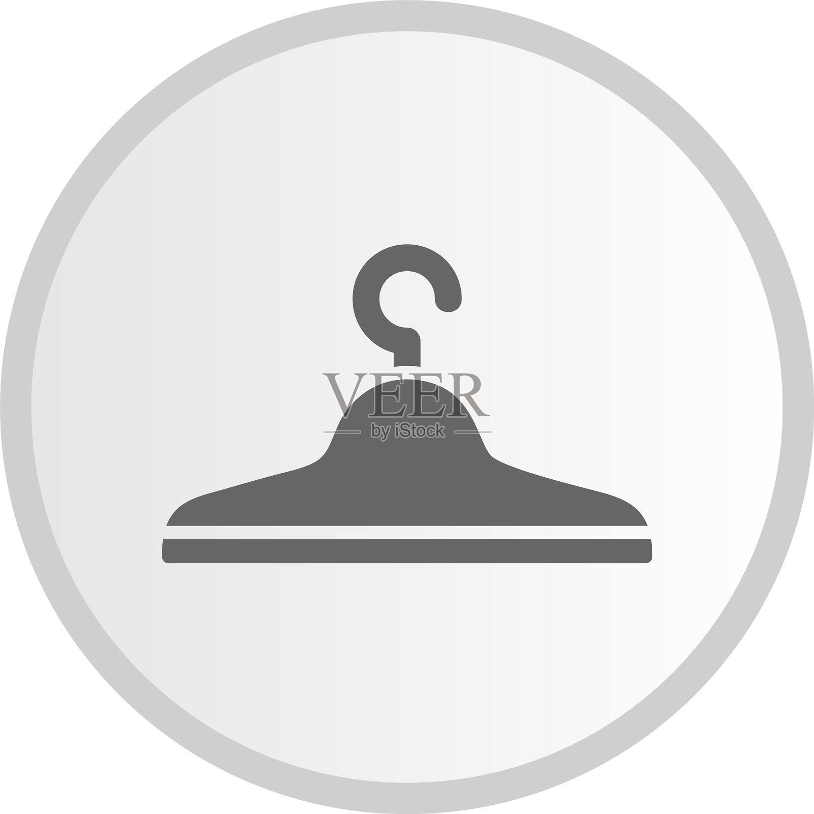 衣架图标灰色圆形插画图片素材