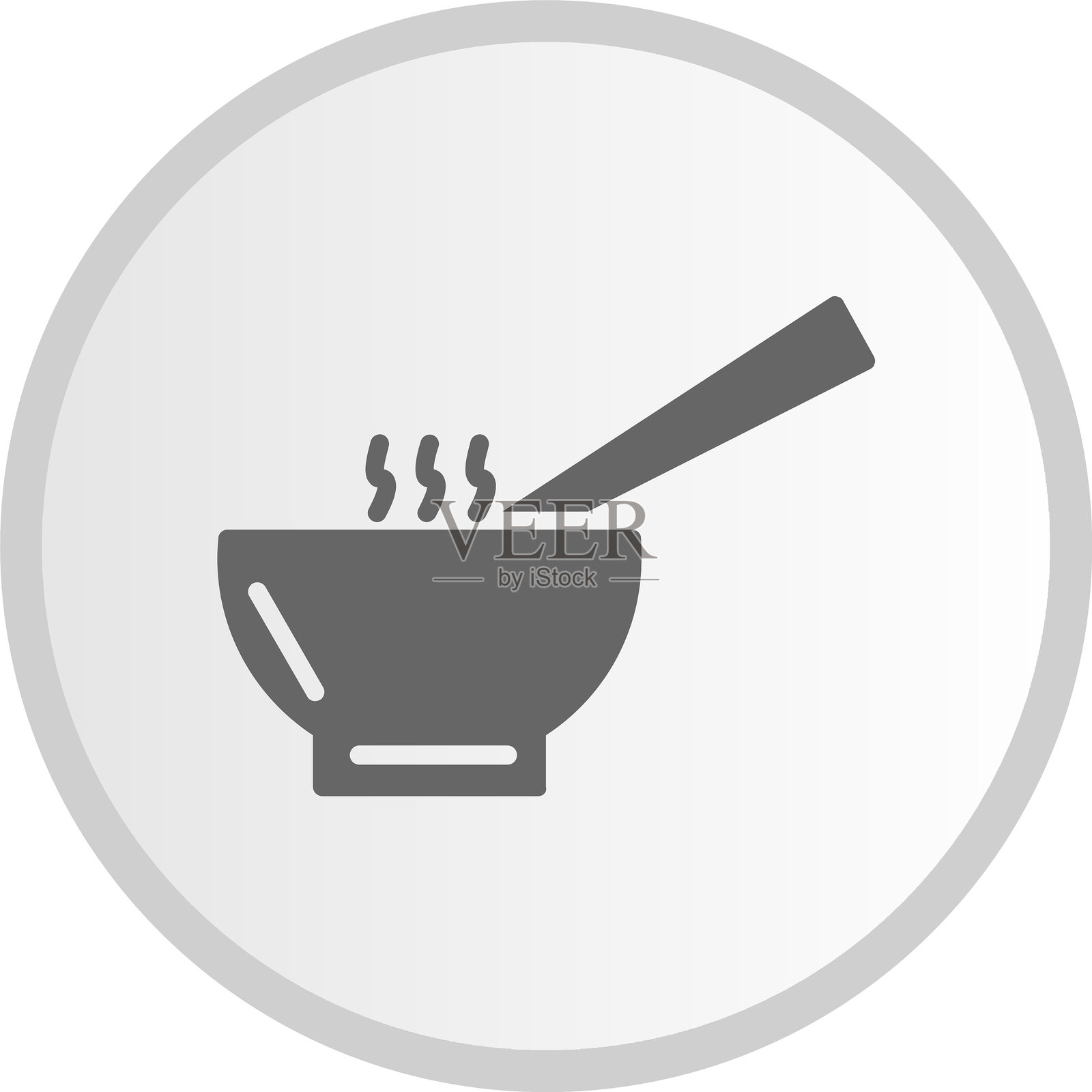 碗形符号灰色图标插画图片素材