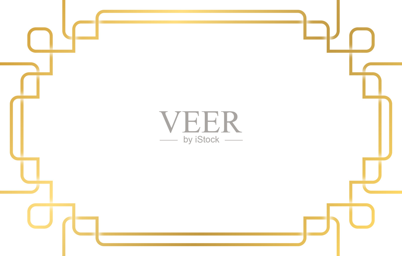 金色艺术装饰风格设计框架插画图片素材